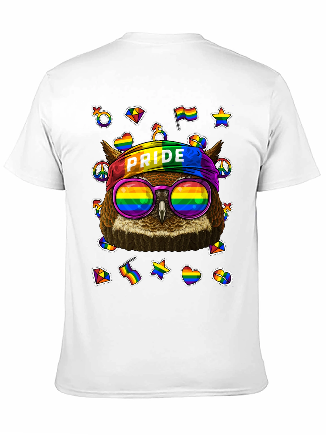 LGBT Pride Owl T-Shirt - Rainbow Design