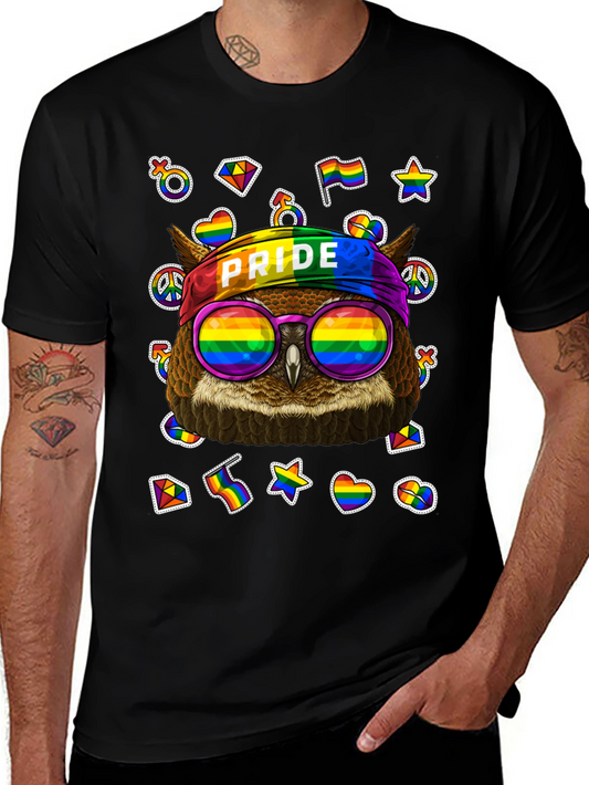 LGBT Pride Owl T-Shirt - Rainbow Design
