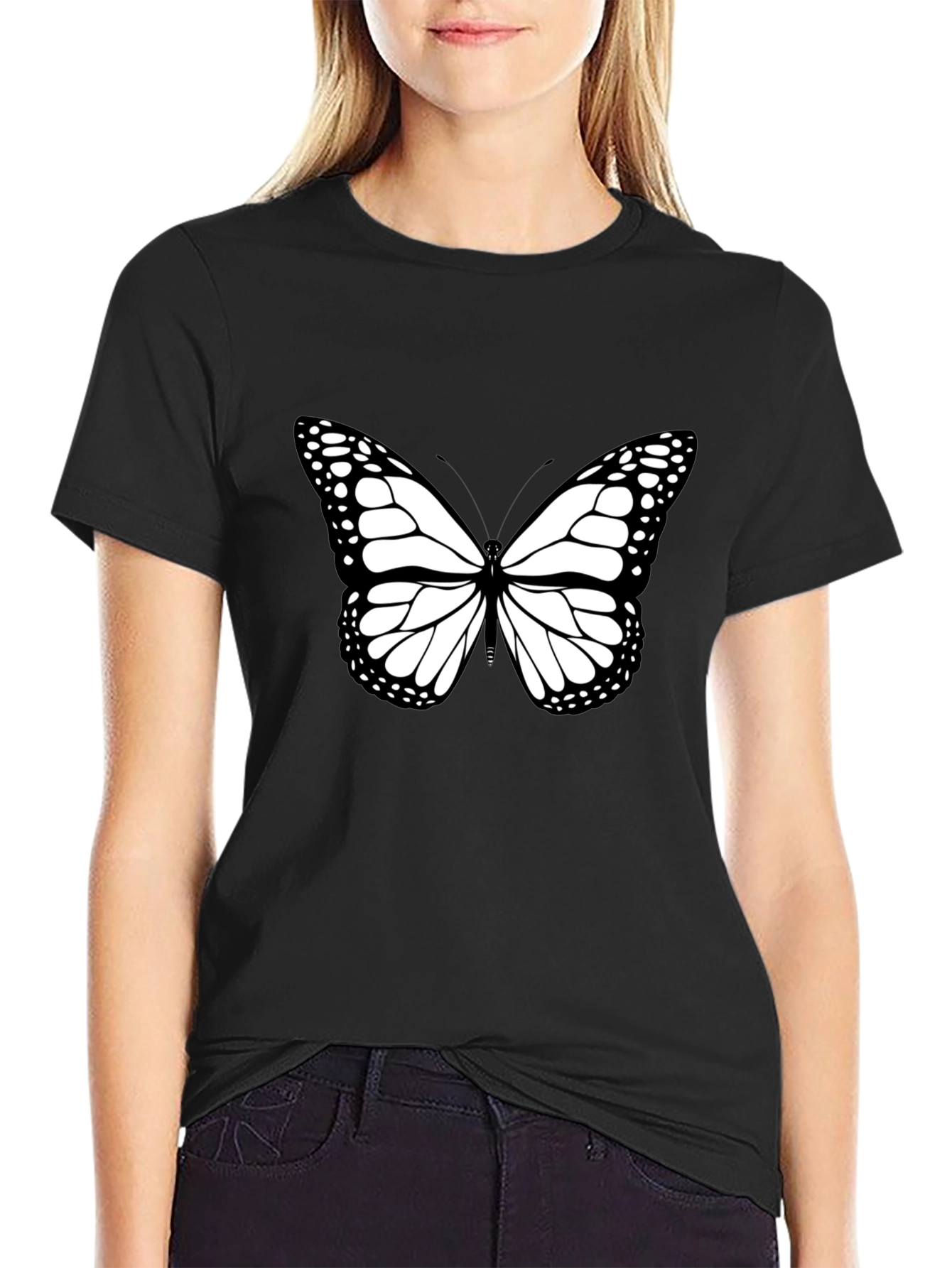 Butterfly Graphic Tee - Classic Black T-Shirt