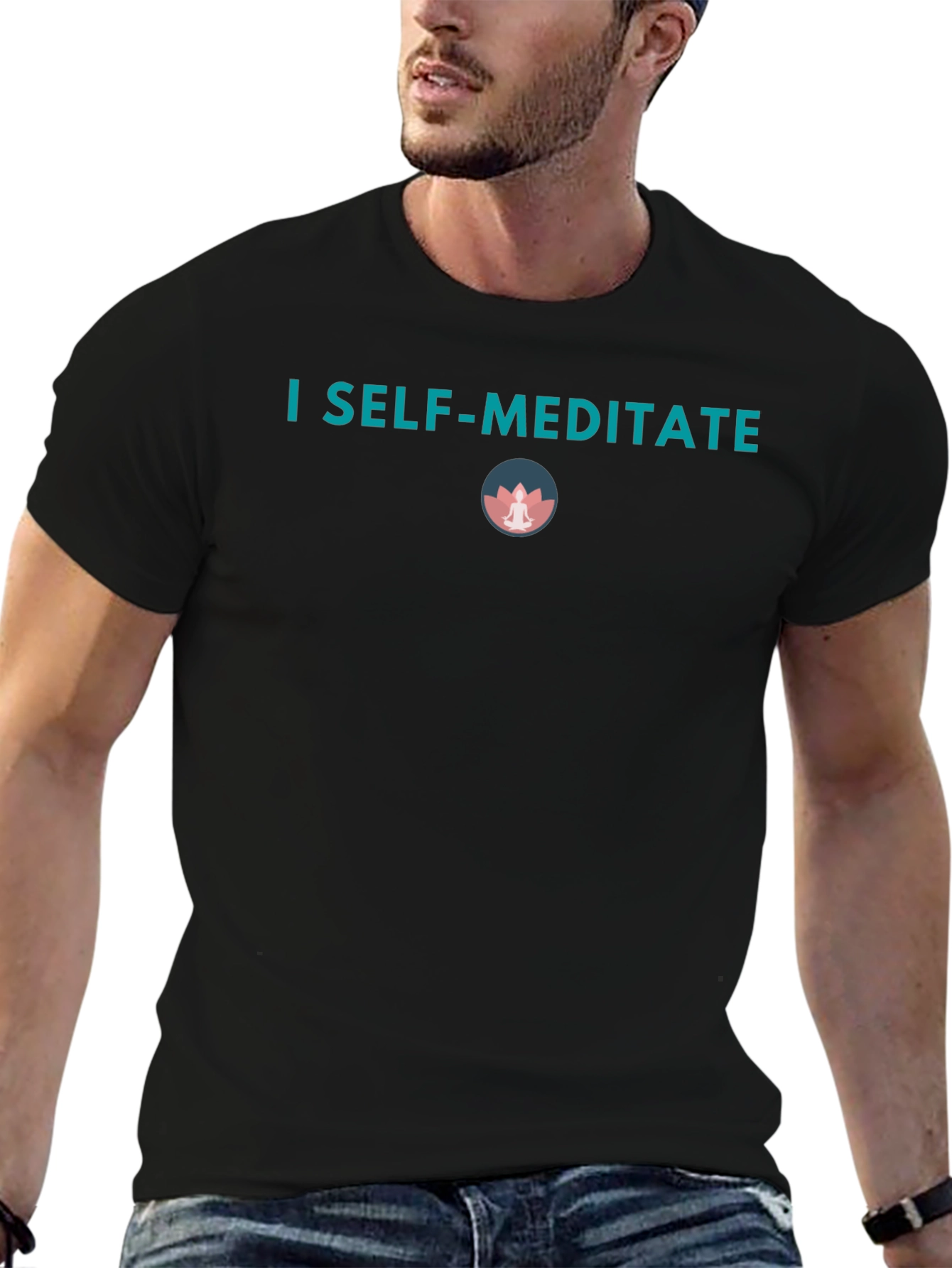 I Self-Meditate Graphic Tee - Black