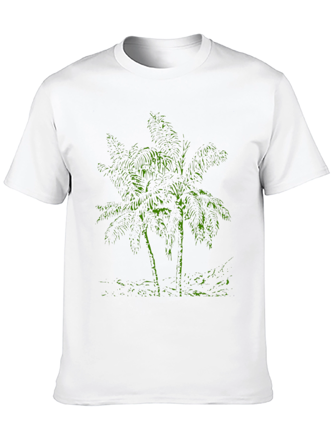 Tropical Palm Tree Graphic T-Shirt - Black