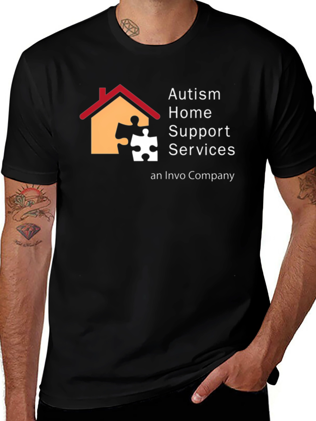 Autism Home Support Services Black Tee