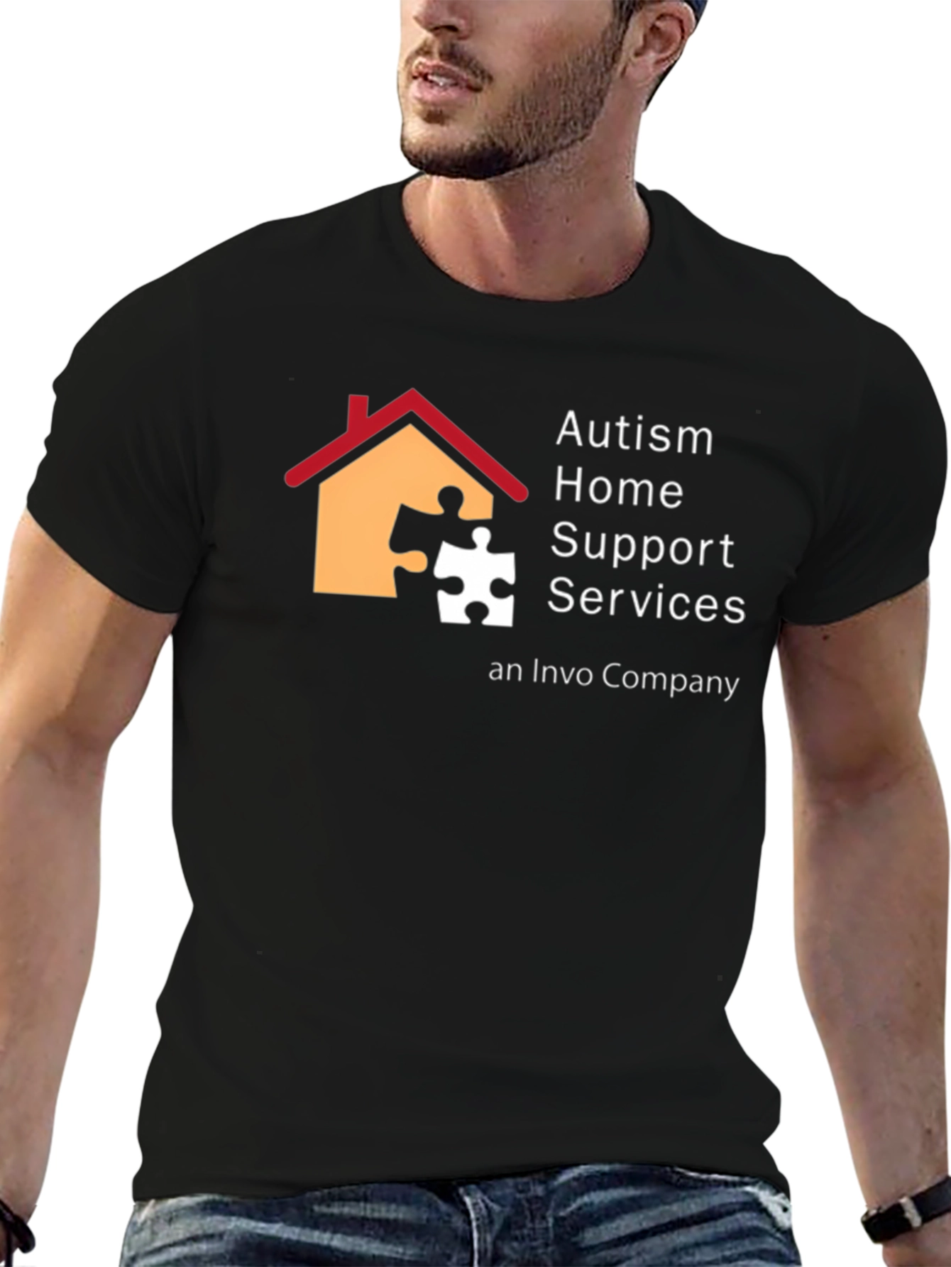 Autism Home Support Services Black Tee