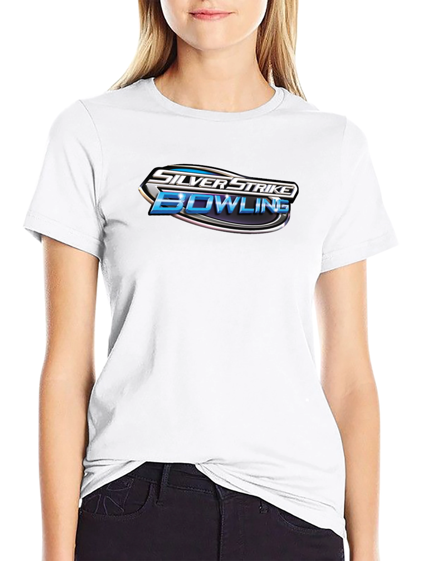 Silver Strike Bowling Black T-Shirt