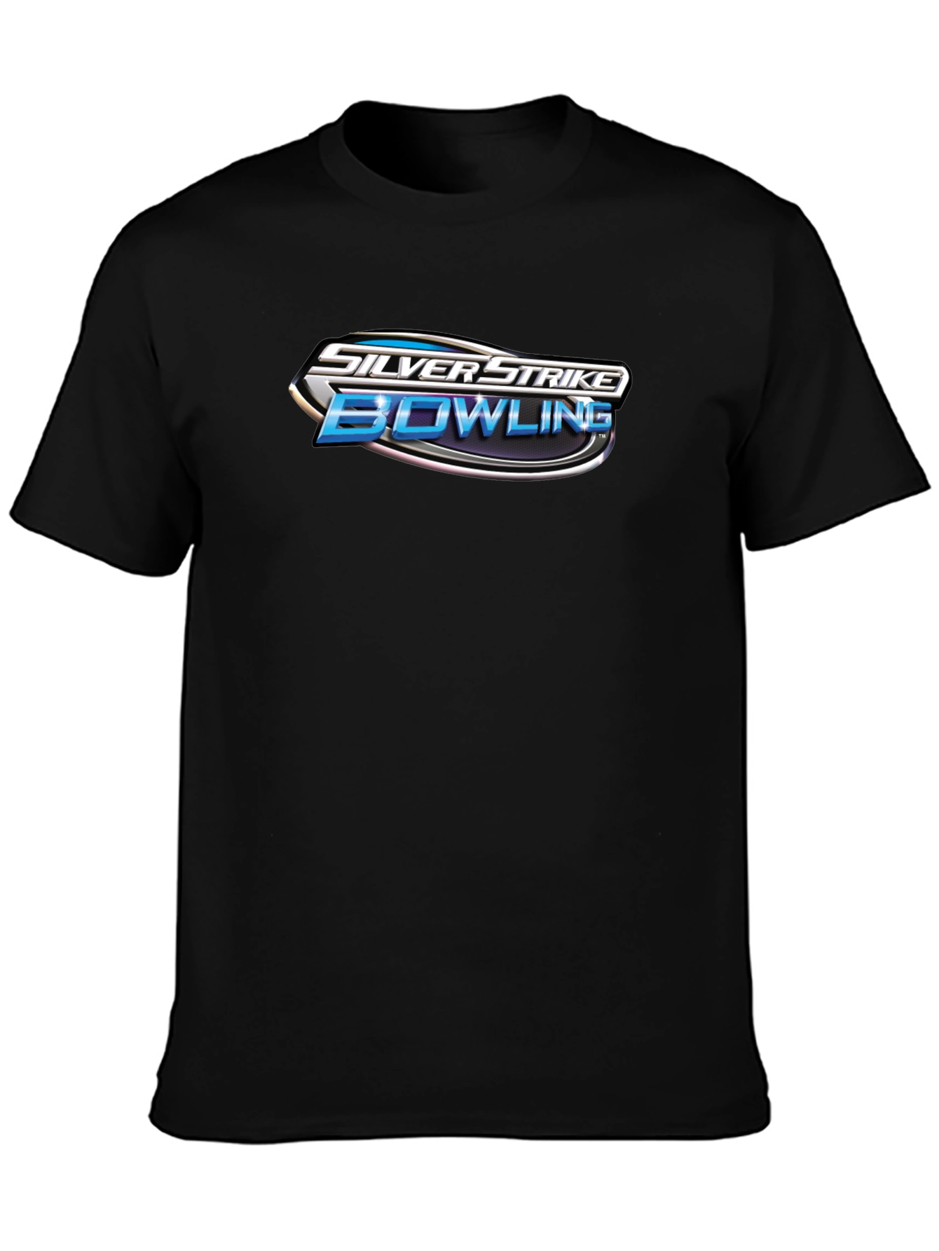 Silver Strike Bowling Black T-Shirt