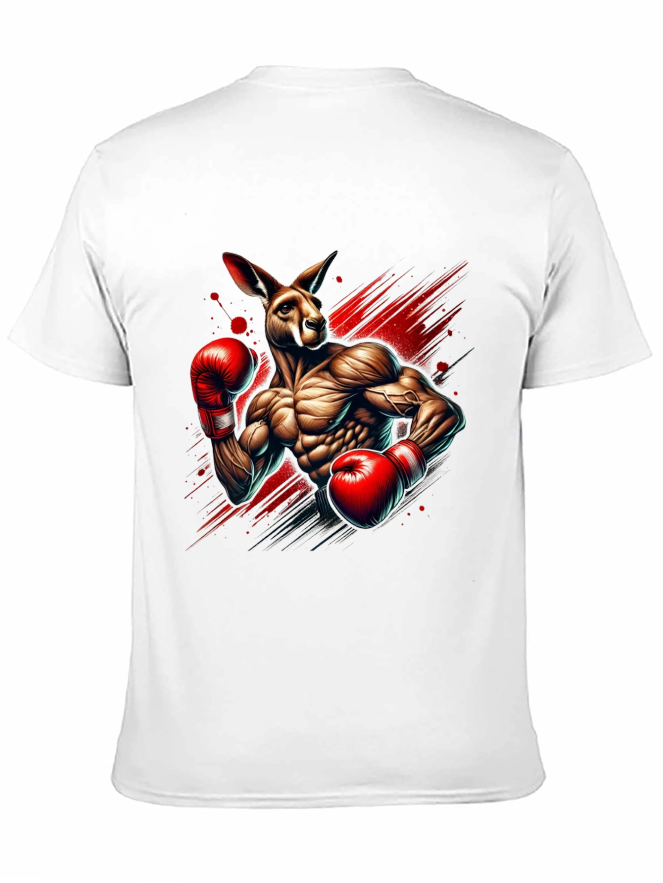 Kangaroo Boxer Graphic Tee - Black