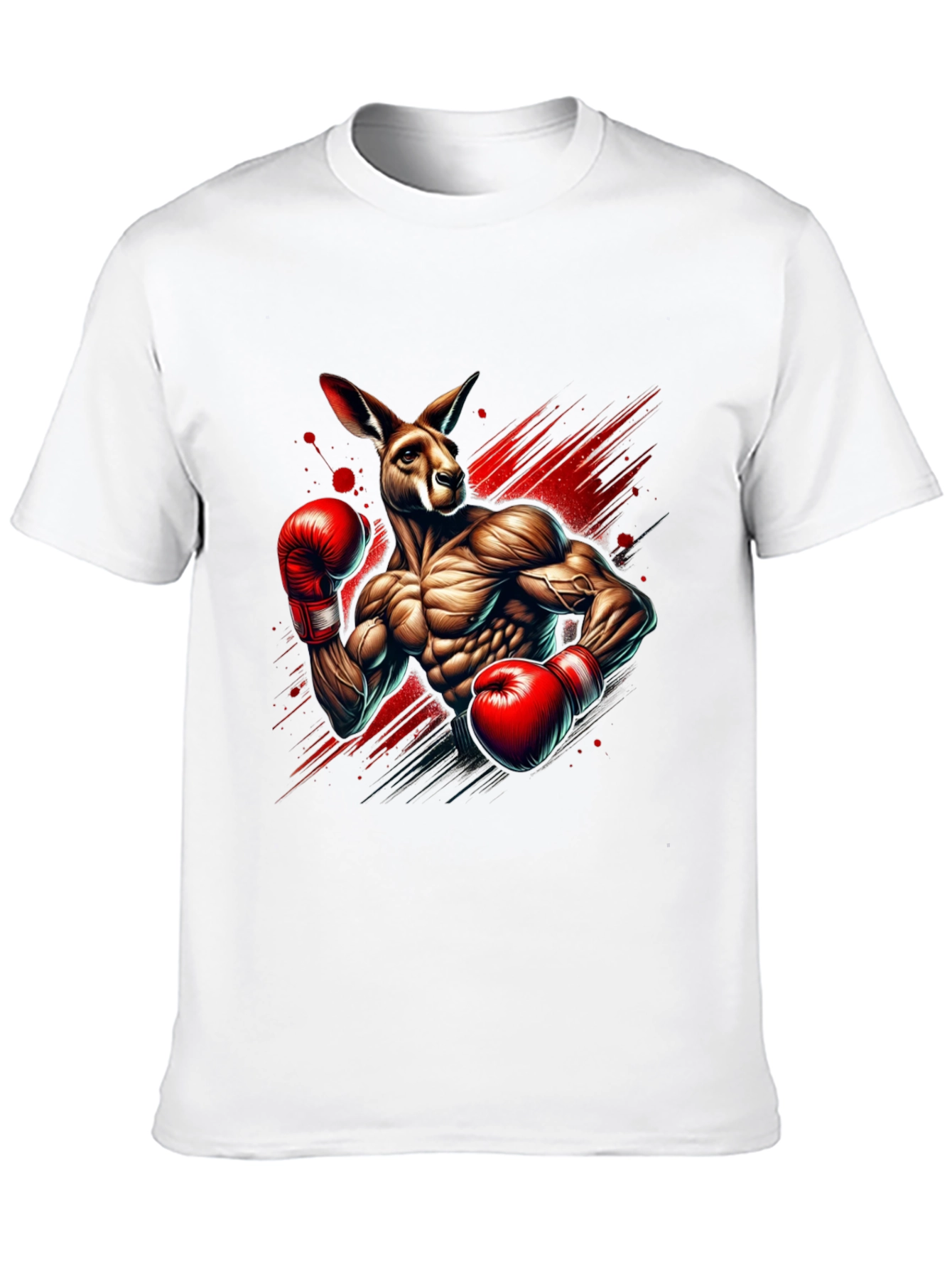 Kangaroo Boxer Graphic Tee - Black