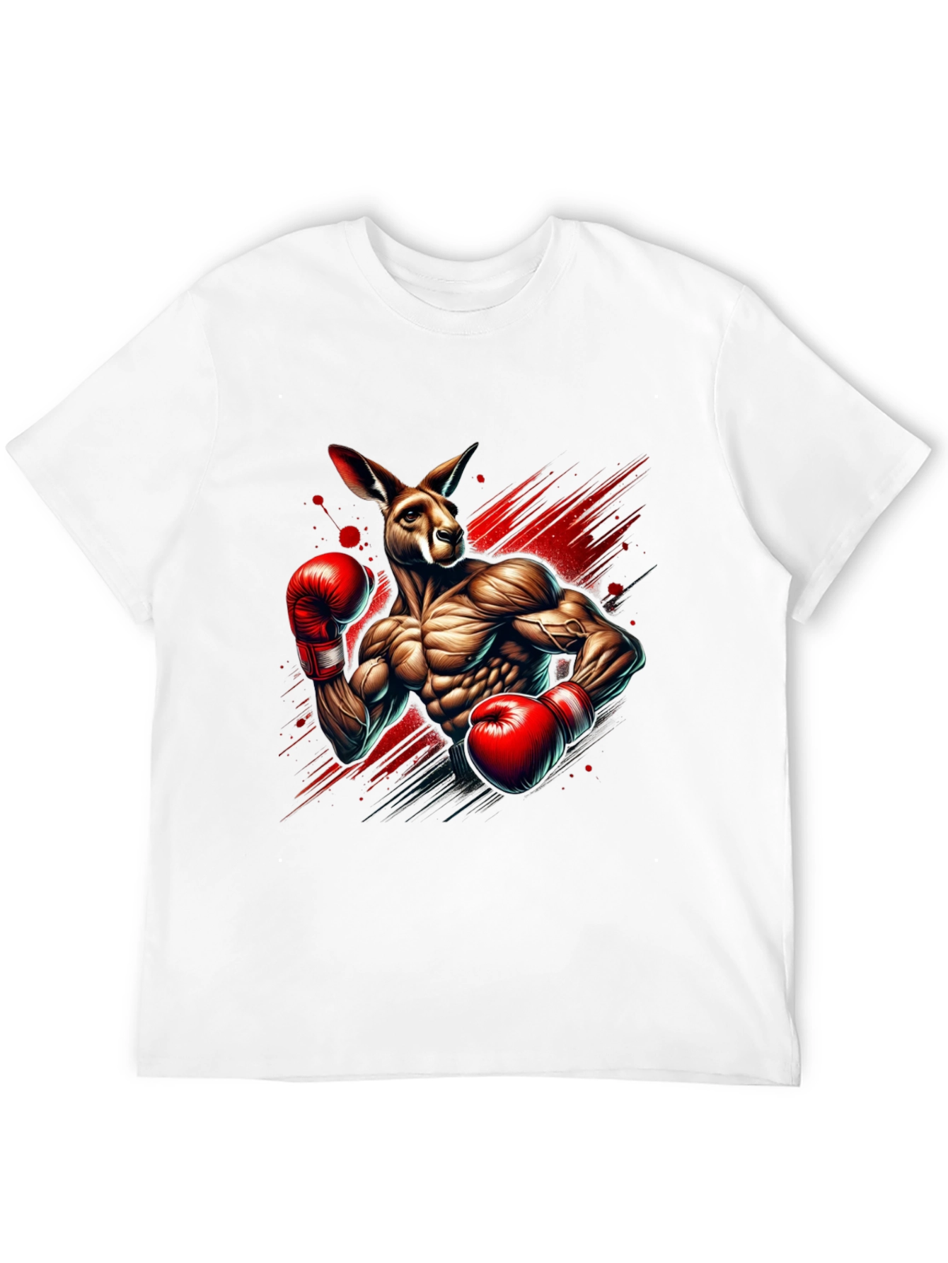 Kangaroo Boxer Graphic Tee - Black