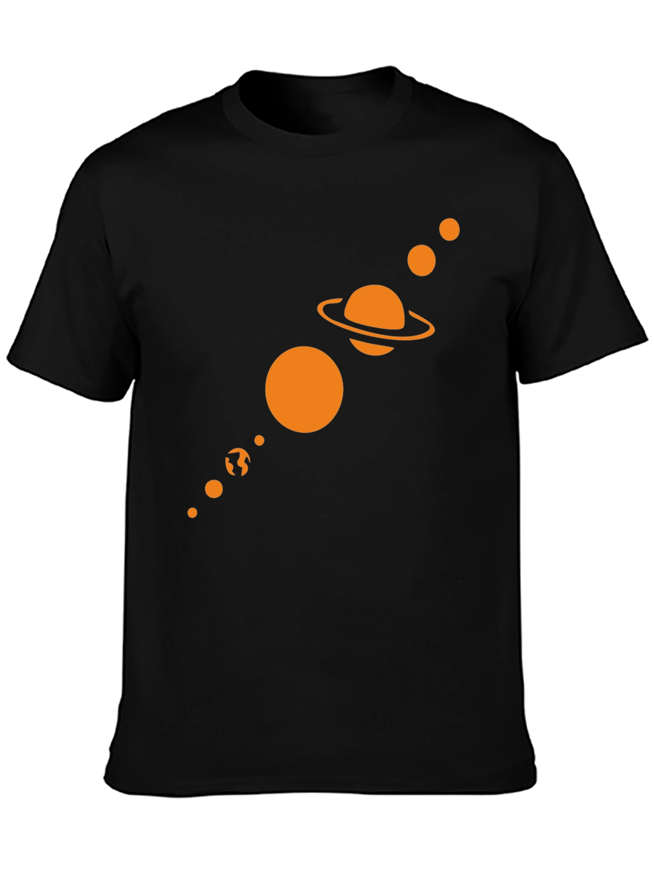 Solar System Graphic Tee - Black Cotton Blend