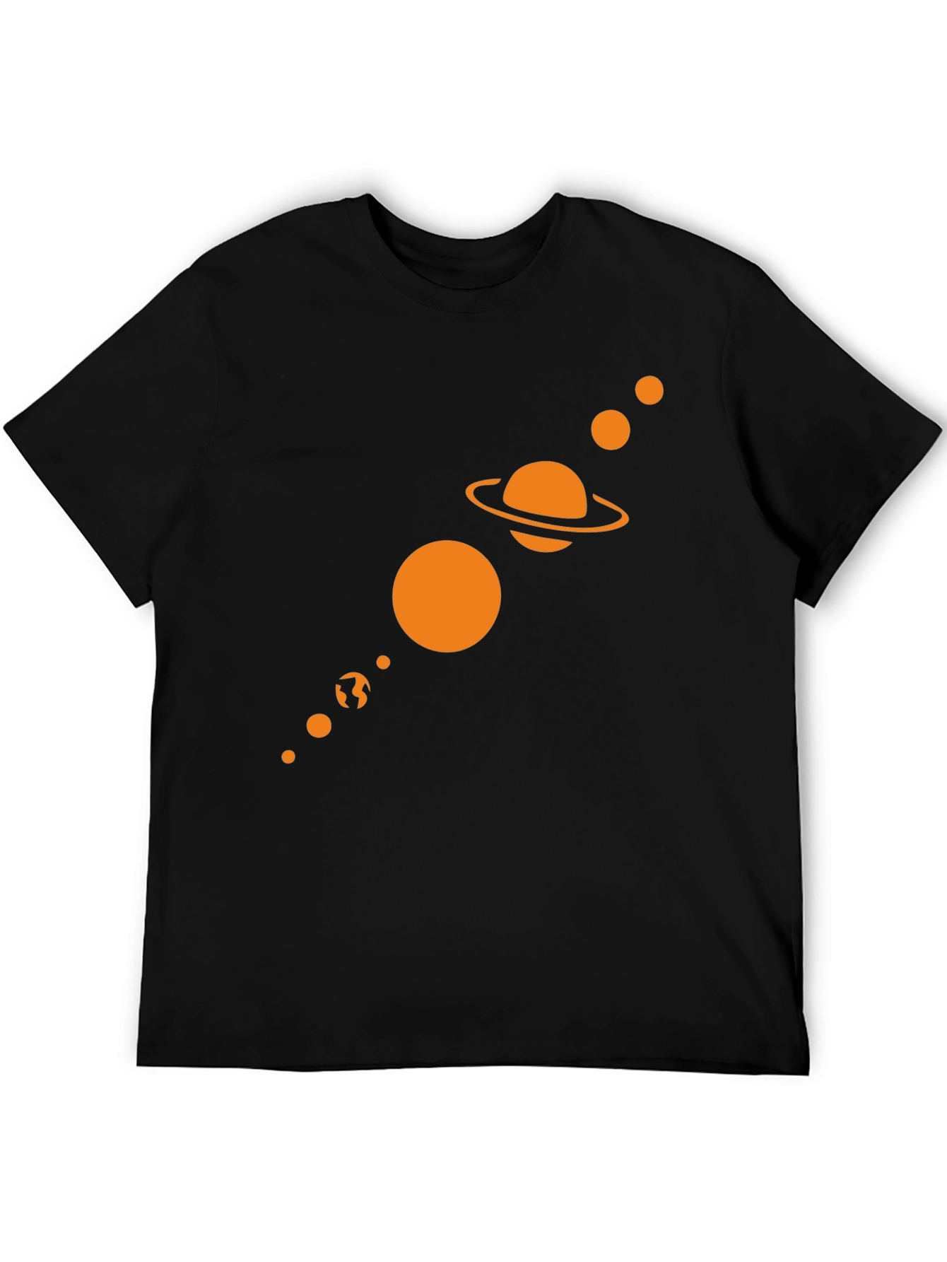 Solar System Graphic Tee - Black Cotton Blend