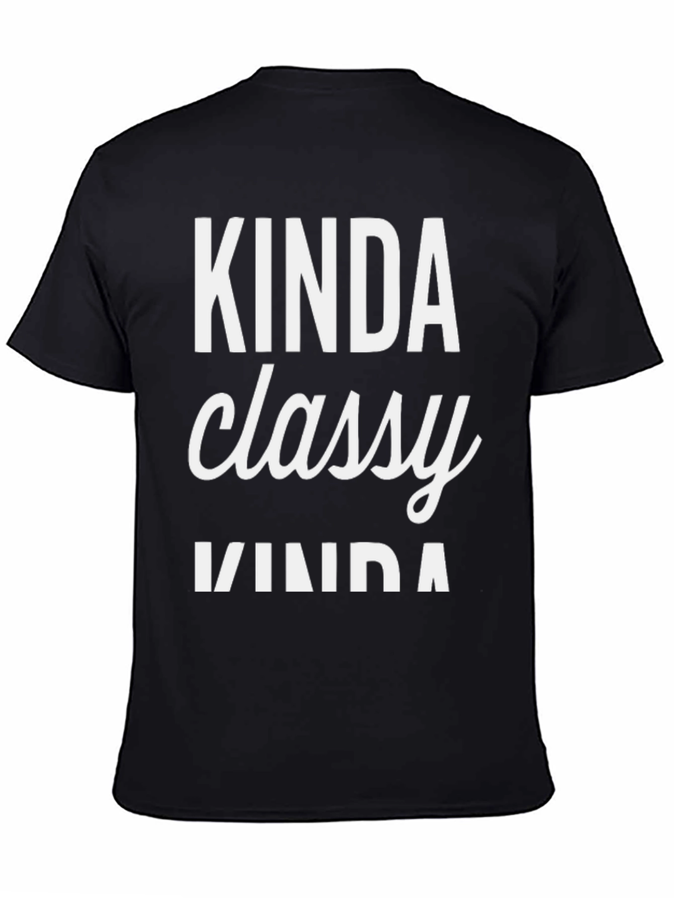 Kinda Classy Kinda Hood Black Graphic T-Shirt