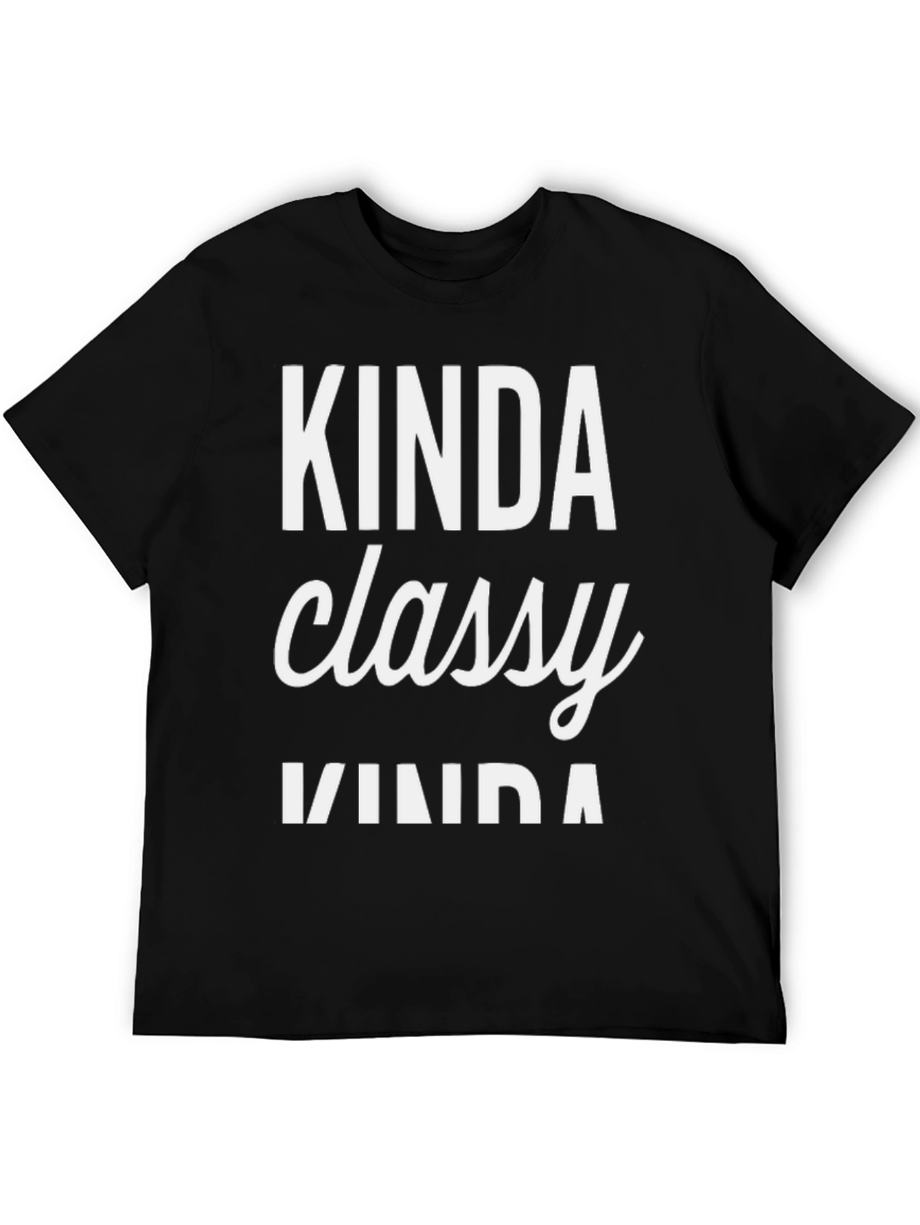 Kinda Classy Kinda Hood Black Graphic T-Shirt