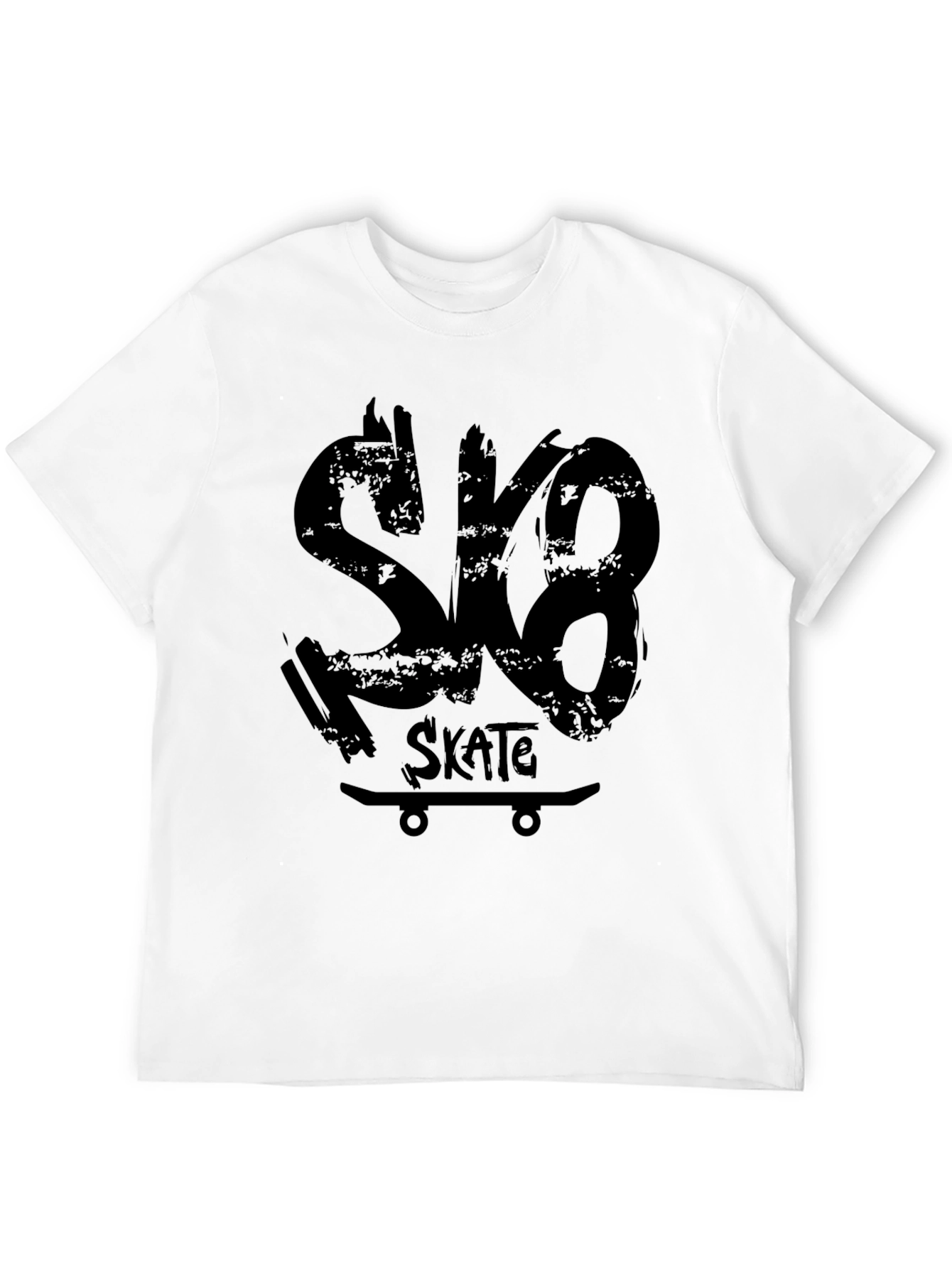 Sk8 Skate Black Graphic T-Shirt