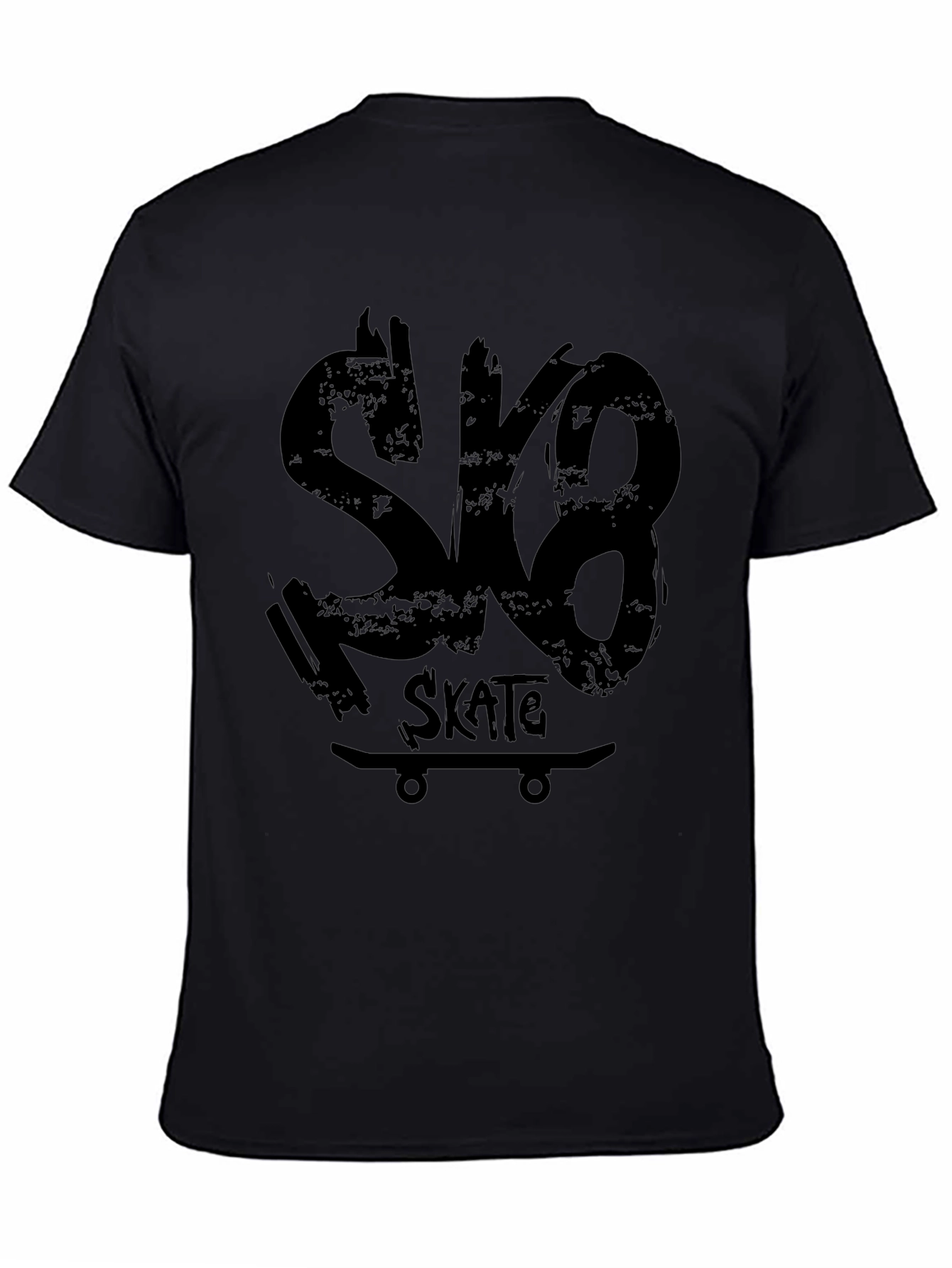 Sk8 Skate Black Graphic T-Shirt