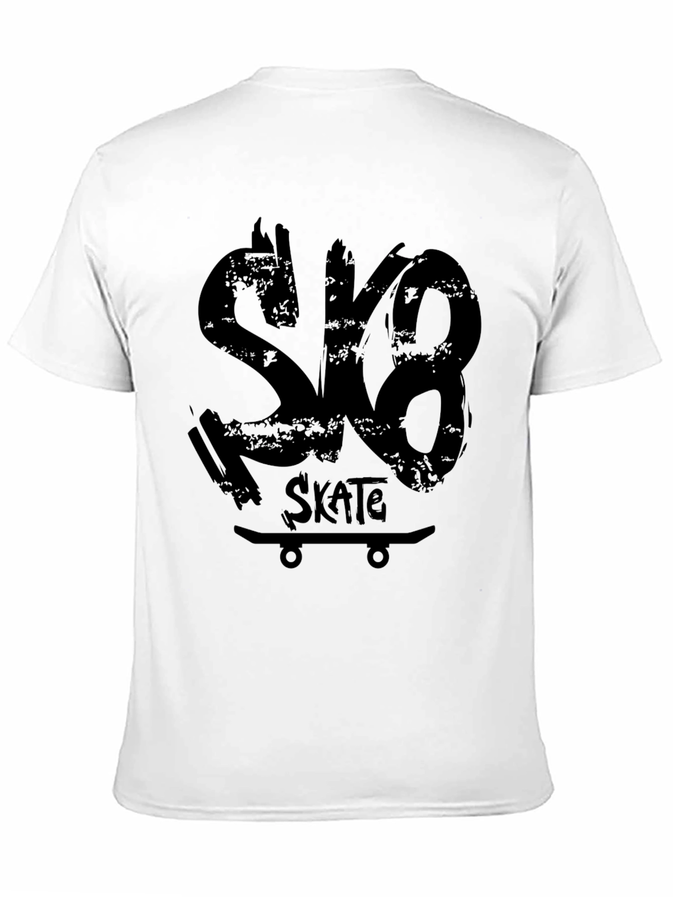 Sk8 Skate Black Graphic T-Shirt