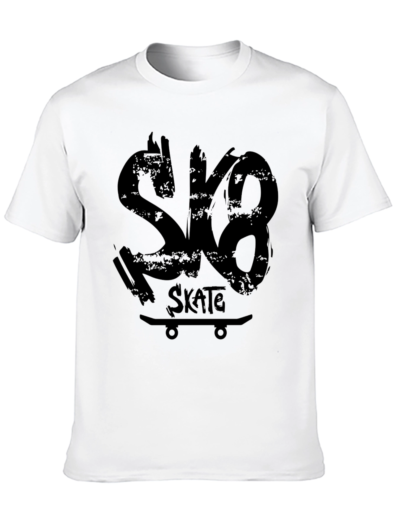 Sk8 Skate Black Graphic T-Shirt