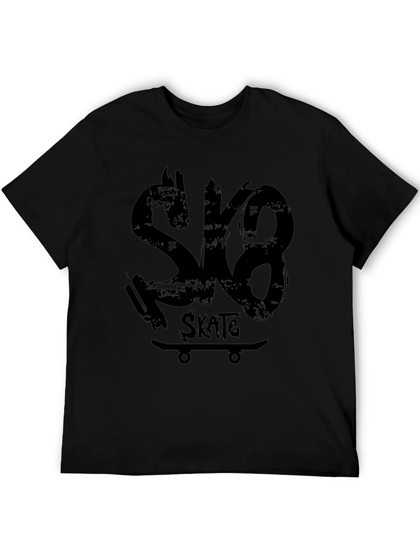 Sk8 Skate Black Graphic T-Shirt