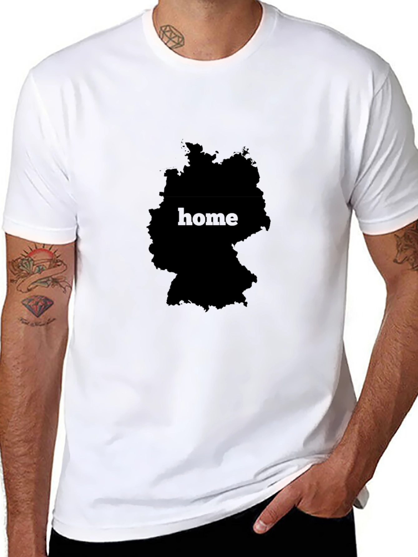 Germany Home Map Black T-Shirt