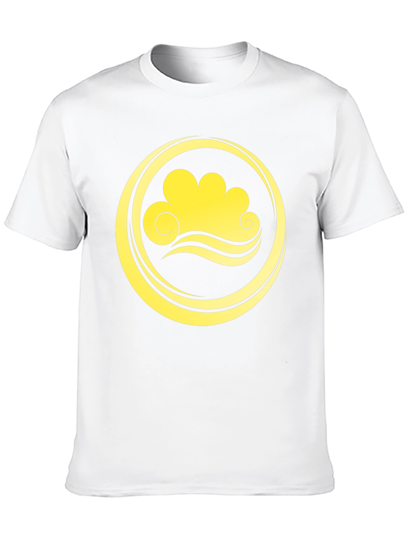 Cloud and Wave Graphic Tee - Black