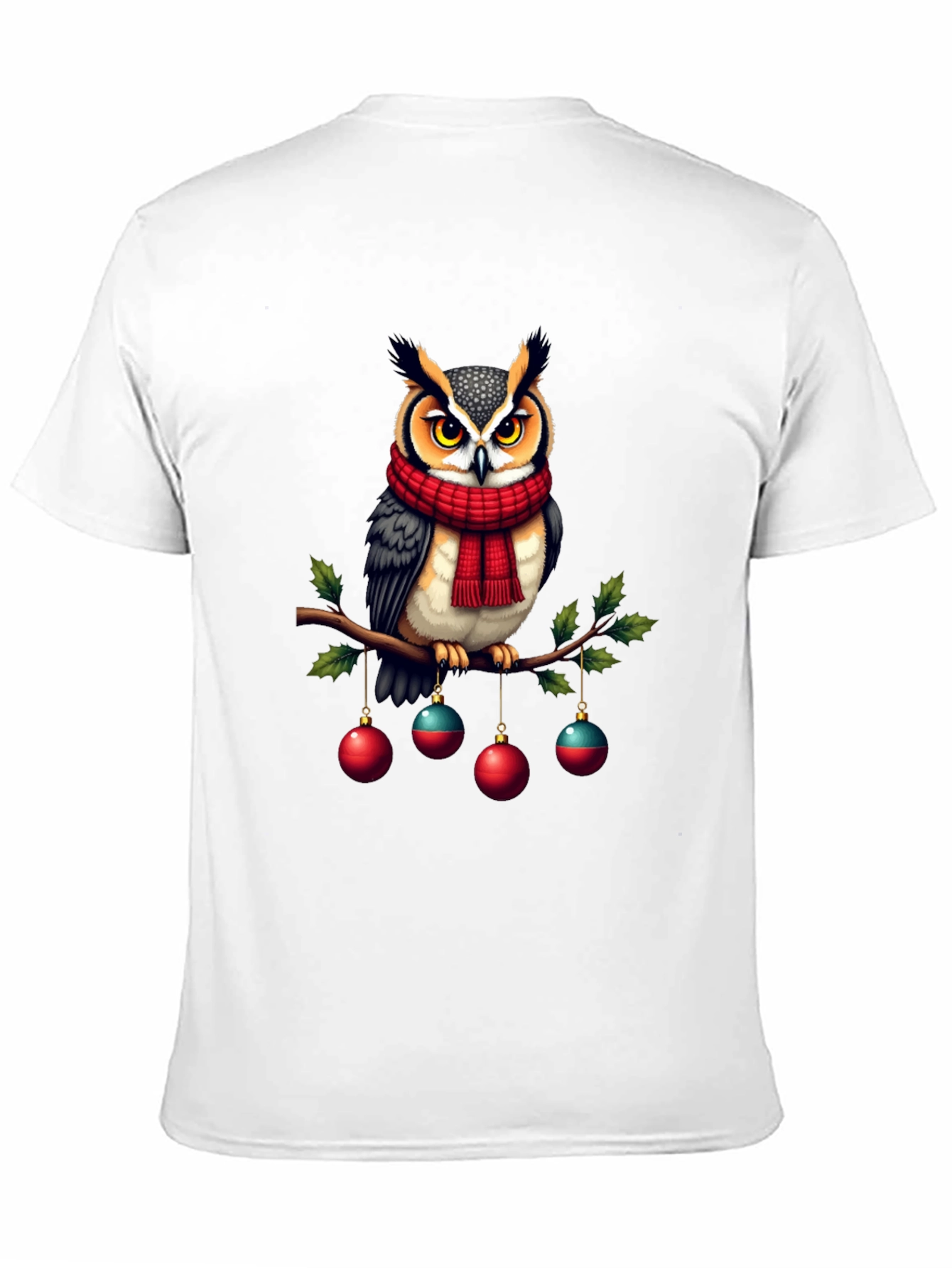 Festive Owl Christmas T-Shirt