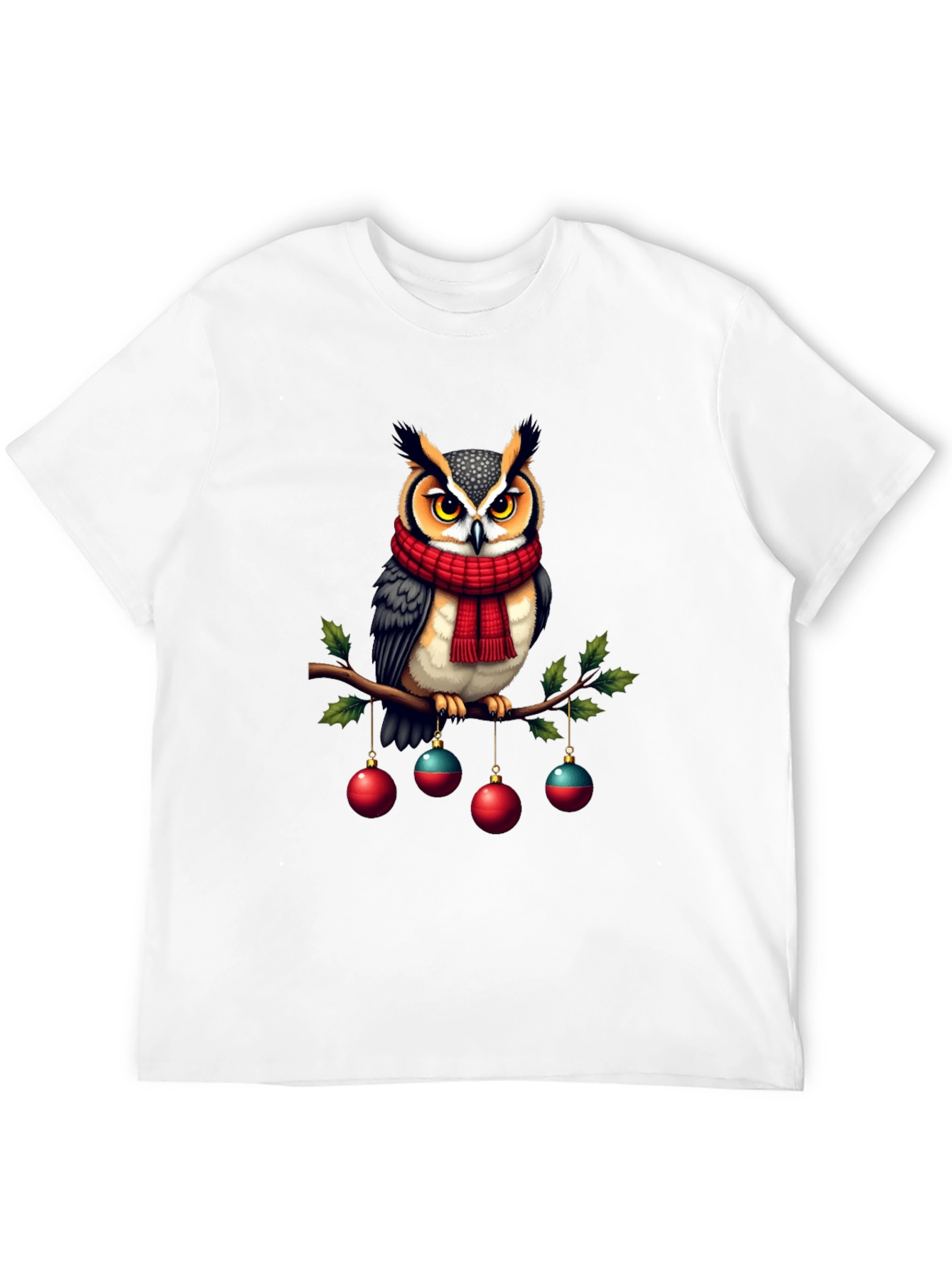 Festive Owl Christmas T-Shirt