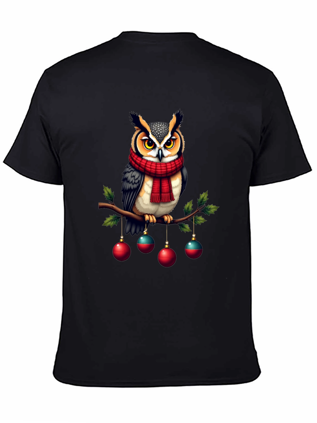 Festive Owl Christmas T-Shirt