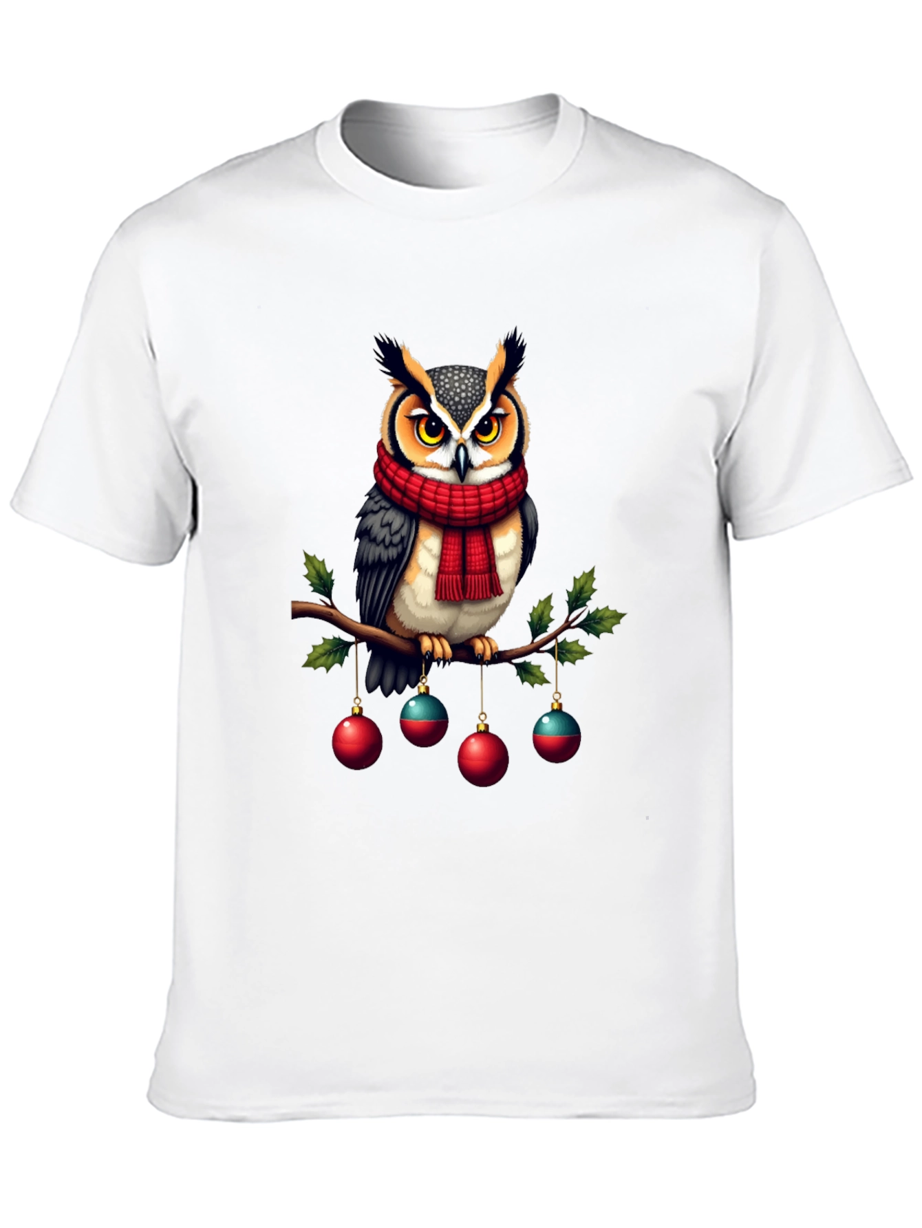 Festive Owl Christmas T-Shirt