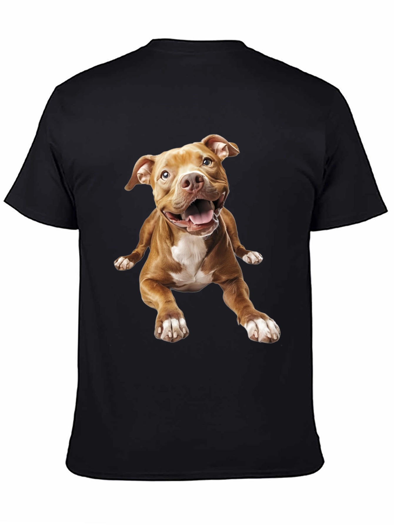 Dog Graphic Tee - Black Cotton Blend