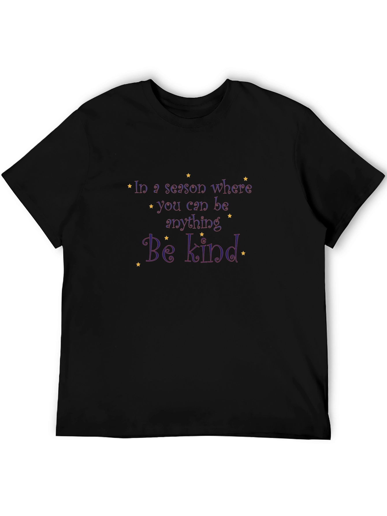 Be Kind Graphic T-Shirt - Soft Black Cotton Blend
