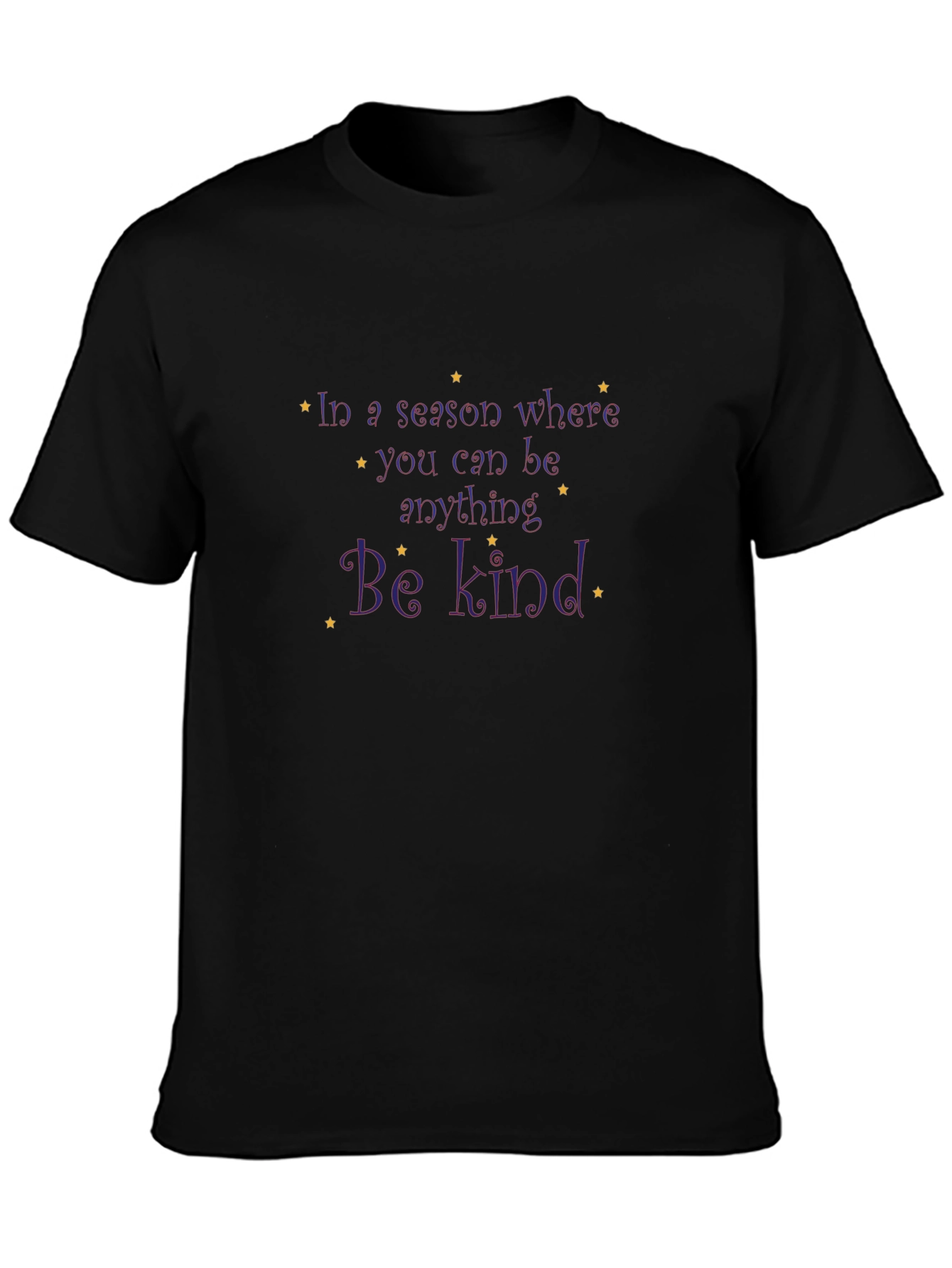 Be Kind Graphic T-Shirt - Soft Black Cotton Blend
