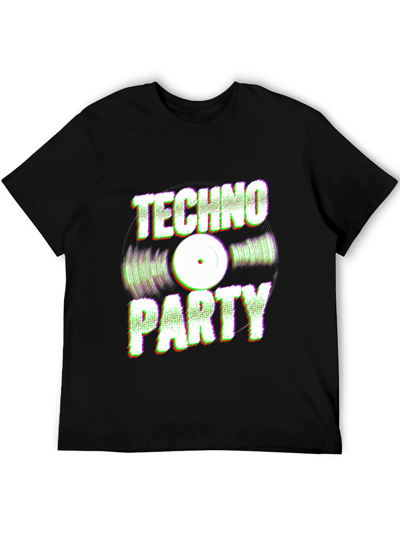 Techno Party Graphic Tee - Black