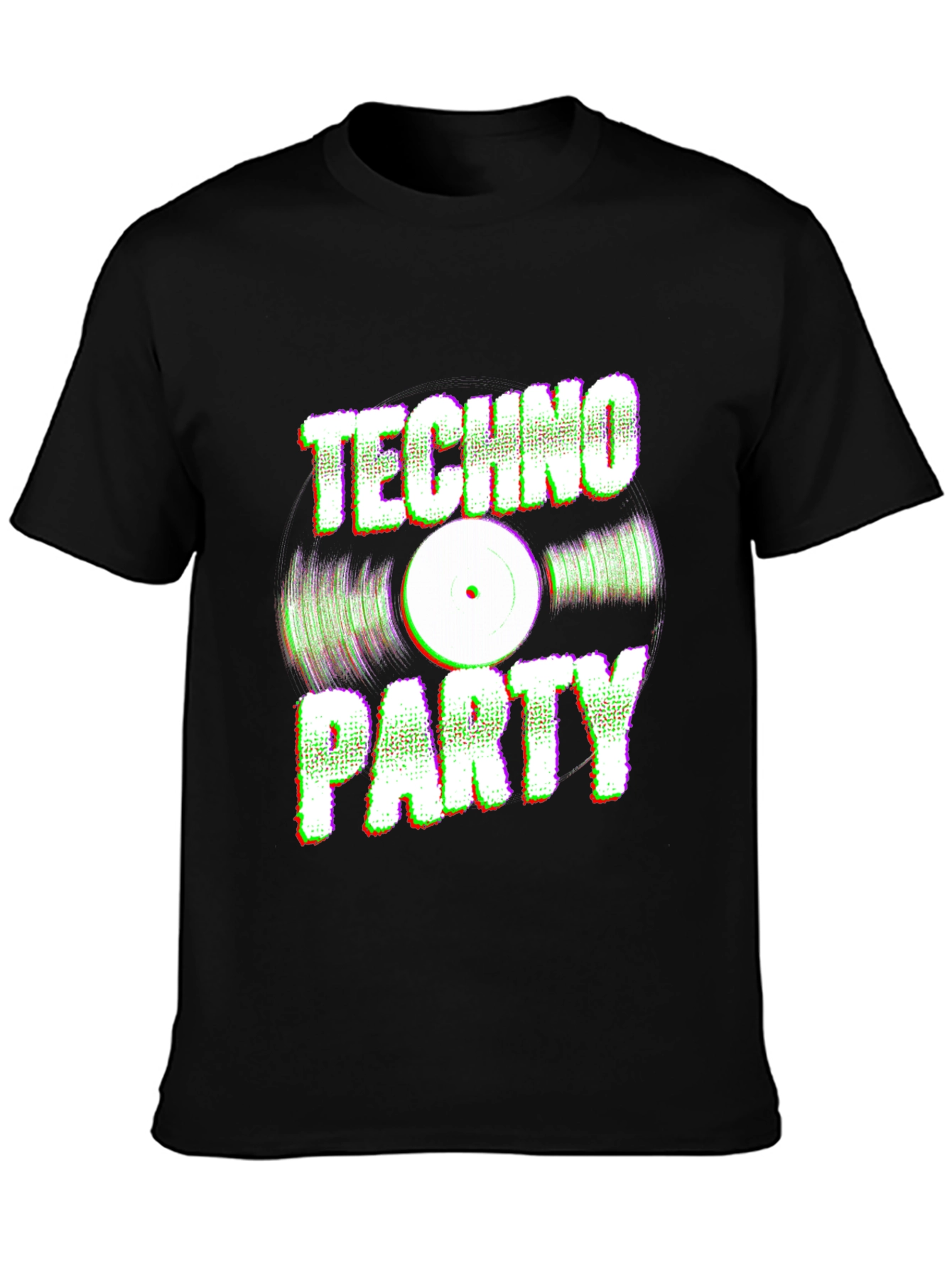 Techno Party Graphic Tee - Black