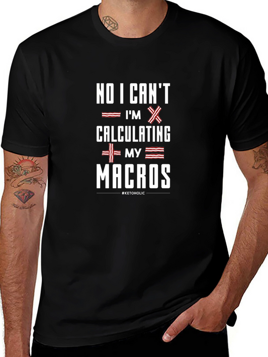Keto Macros T-Shirt - Funny Diet Tee