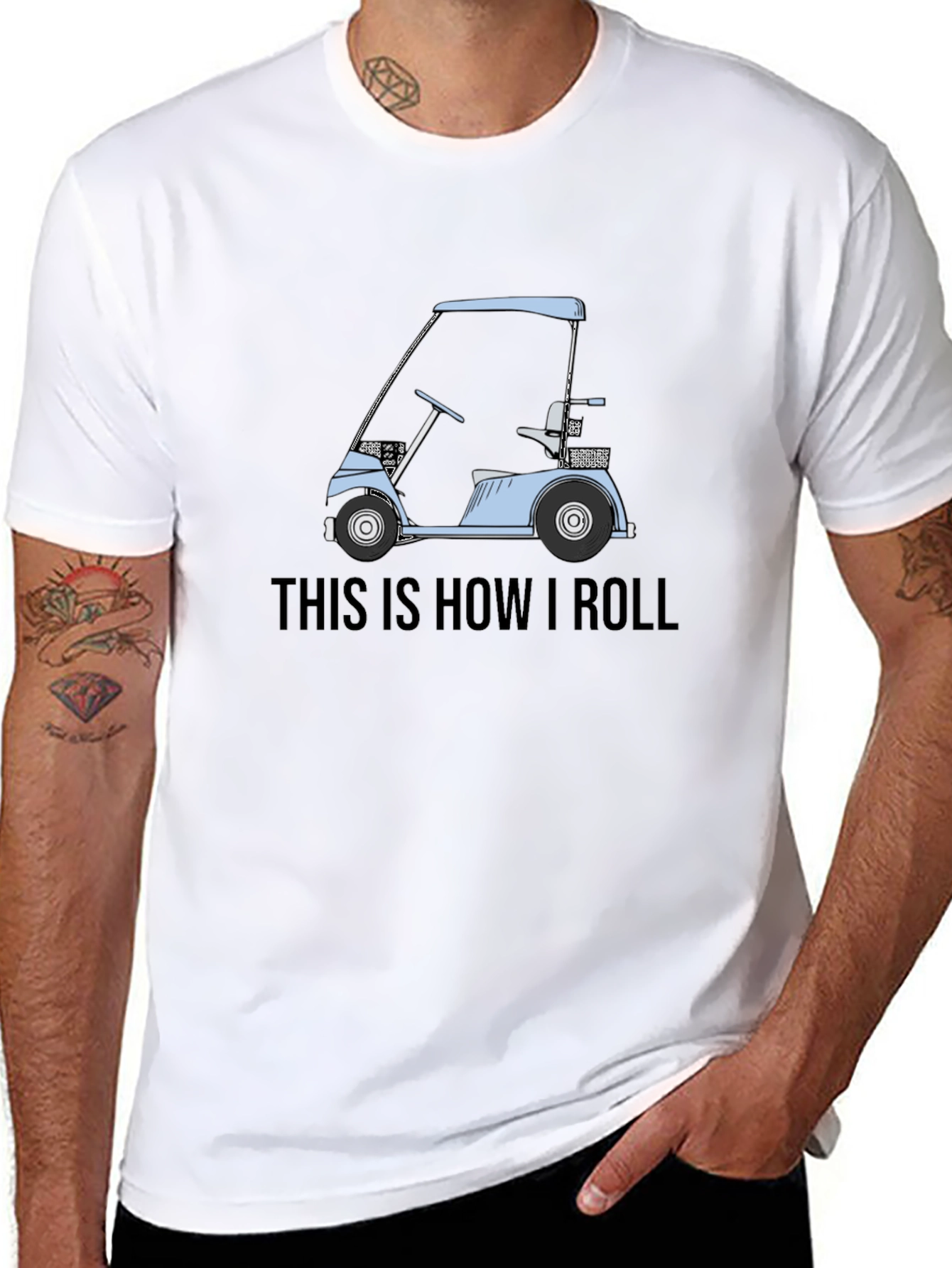 This Is How I Roll Golf Cart Graphic Tee