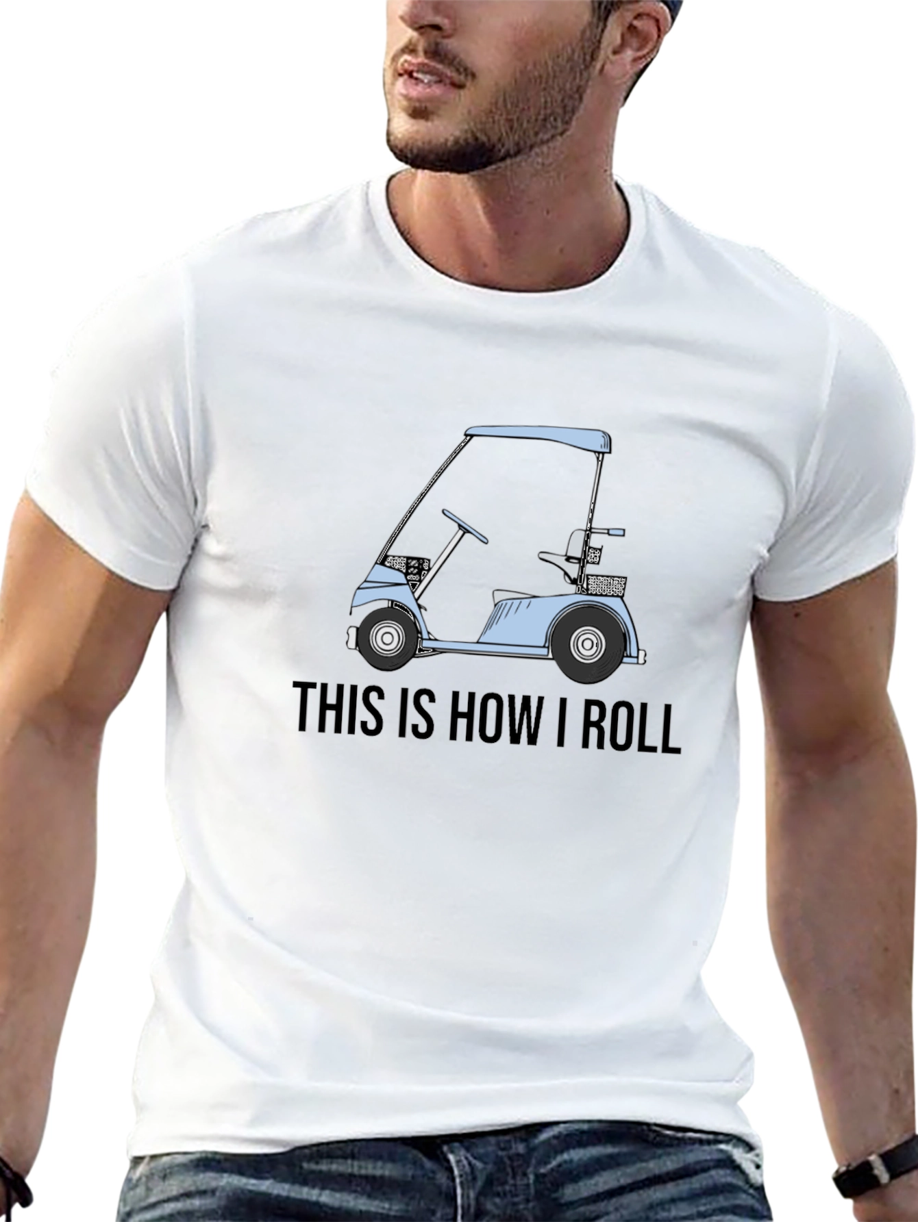 This Is How I Roll Golf Cart Graphic Tee