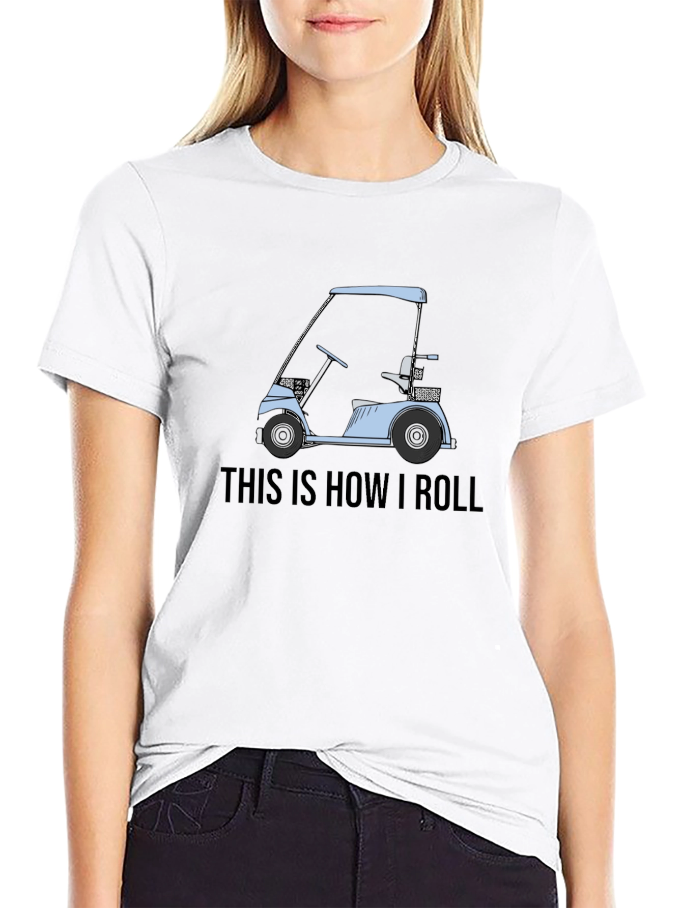 This Is How I Roll Golf Cart Graphic Tee