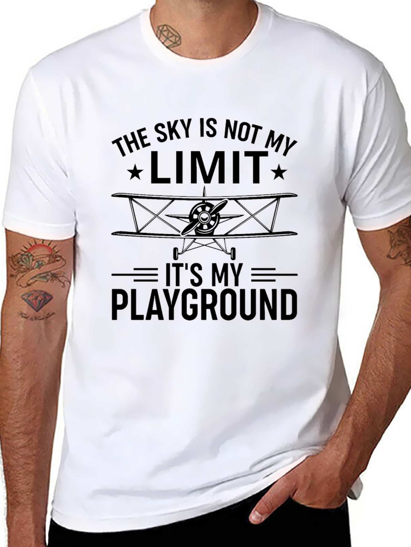 Skys Not The Limit Airplane T-Shirt