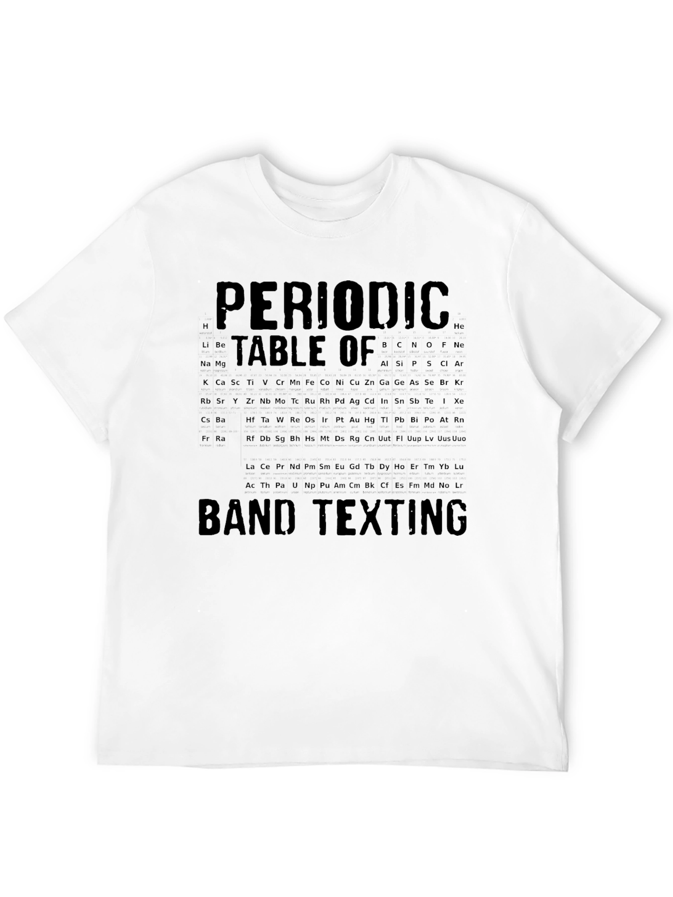 Periodic Table Band Texting Graphic Tee