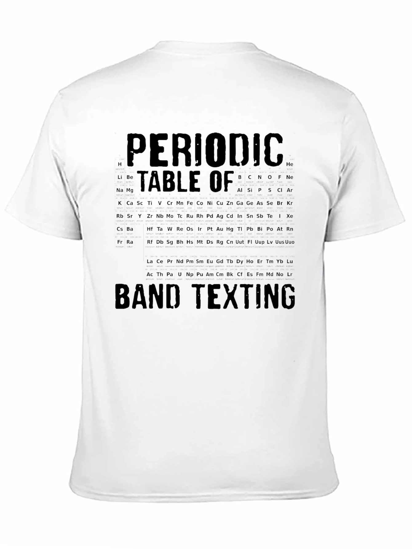Periodic Table Band Texting Graphic Tee