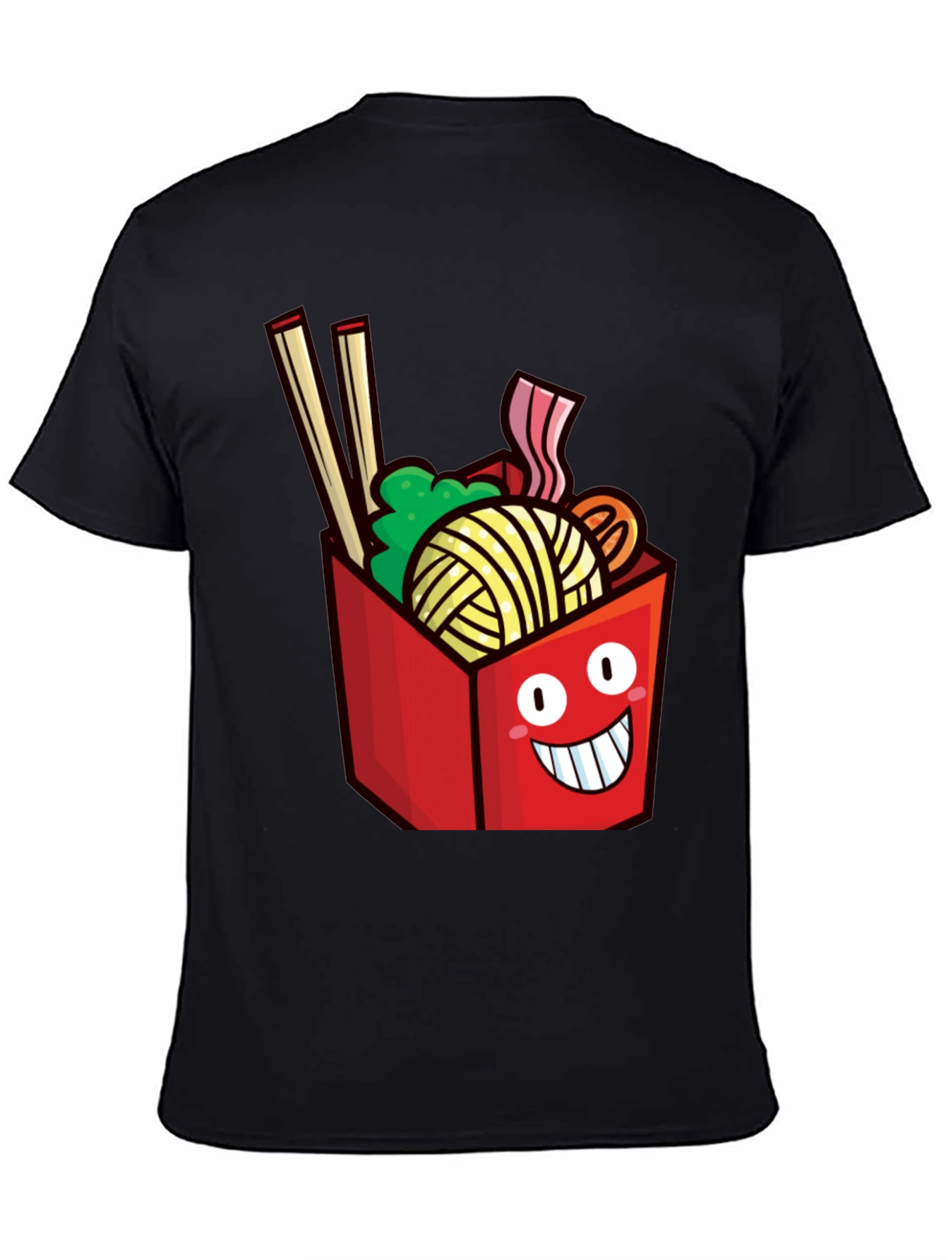 Noodle Box Graphic T-Shirt - Funny Ramen Design