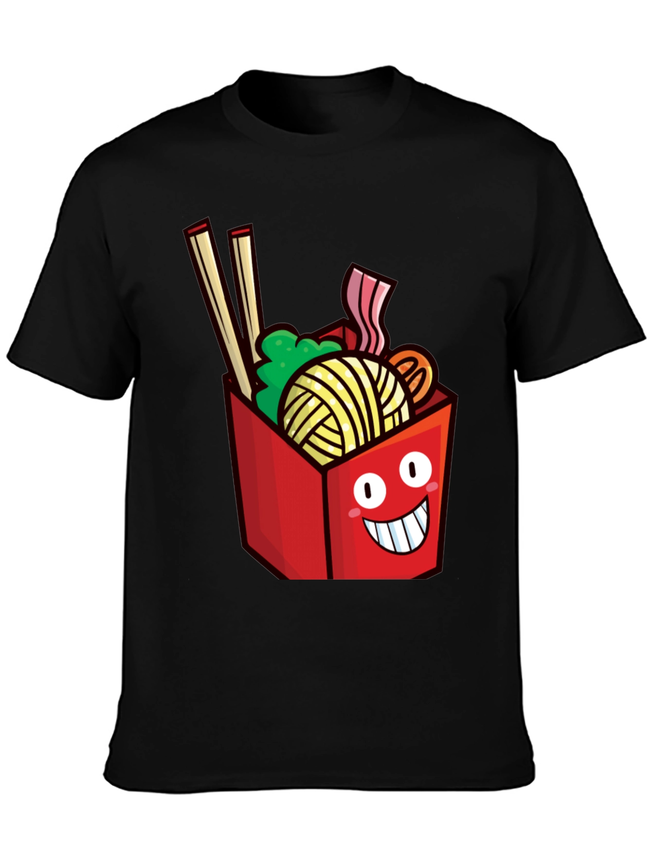 Noodle Box Graphic T-Shirt - Funny Ramen Design