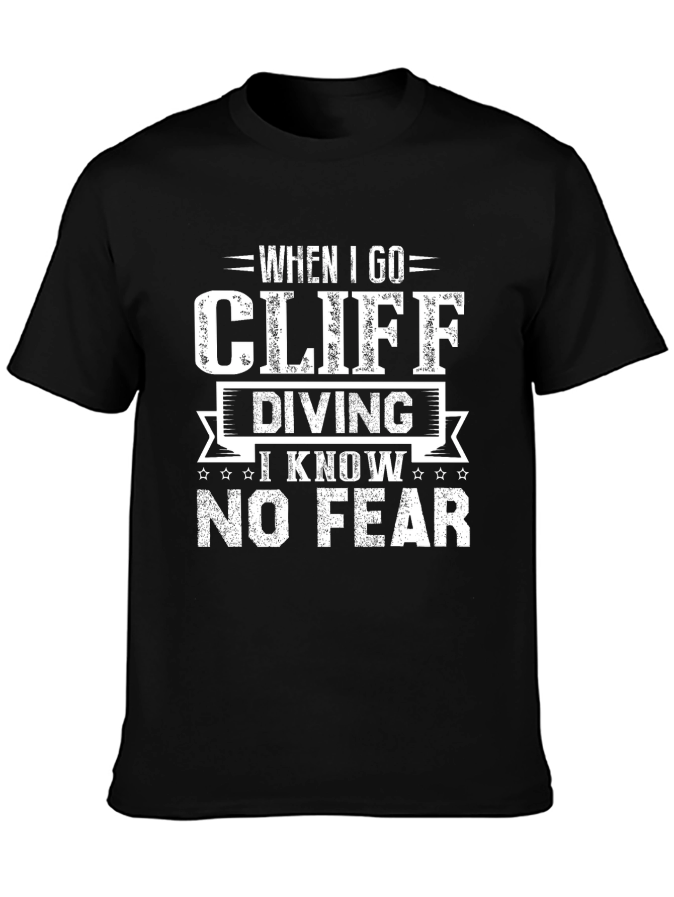 Cliff Diving Graphic Tee - No Fear!