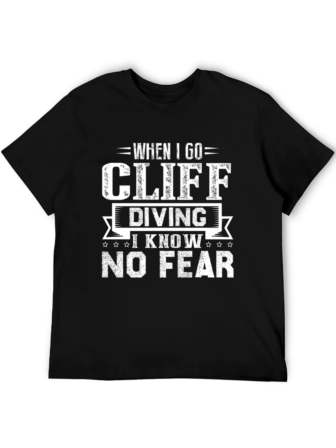 Cliff Diving Graphic Tee - No Fear!