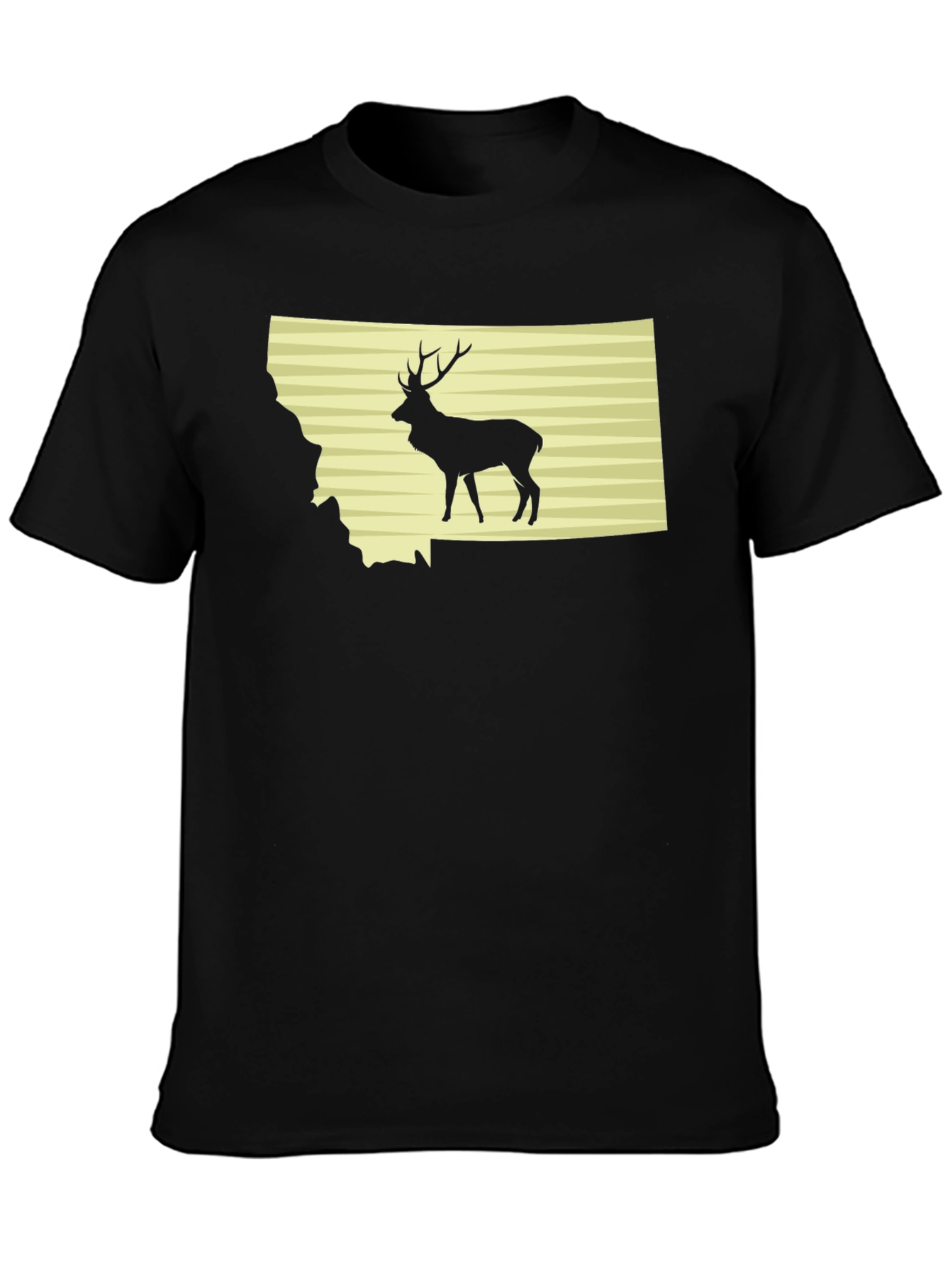 Montana Deer Graphic Tee - Black