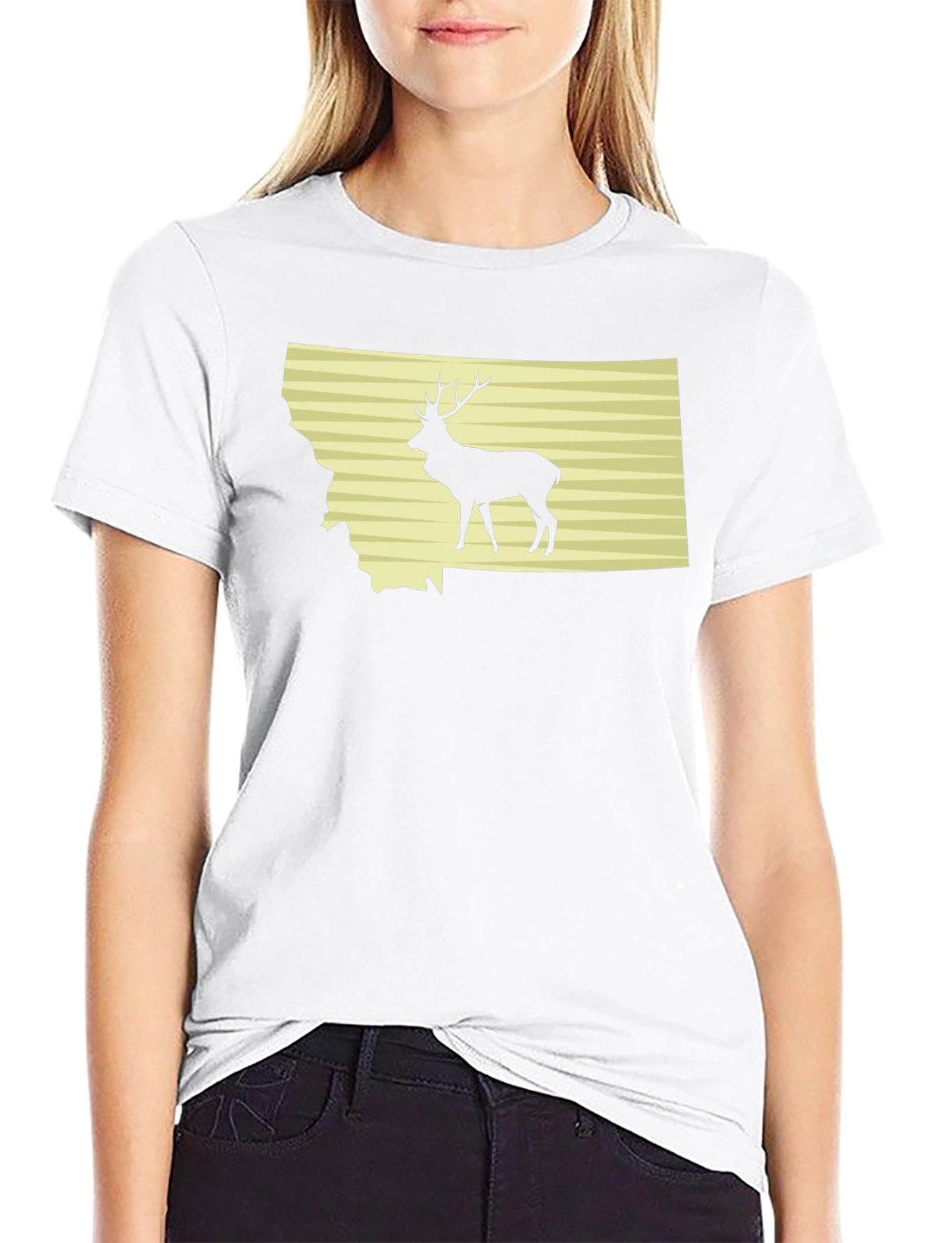 Montana Deer Graphic Tee - Black