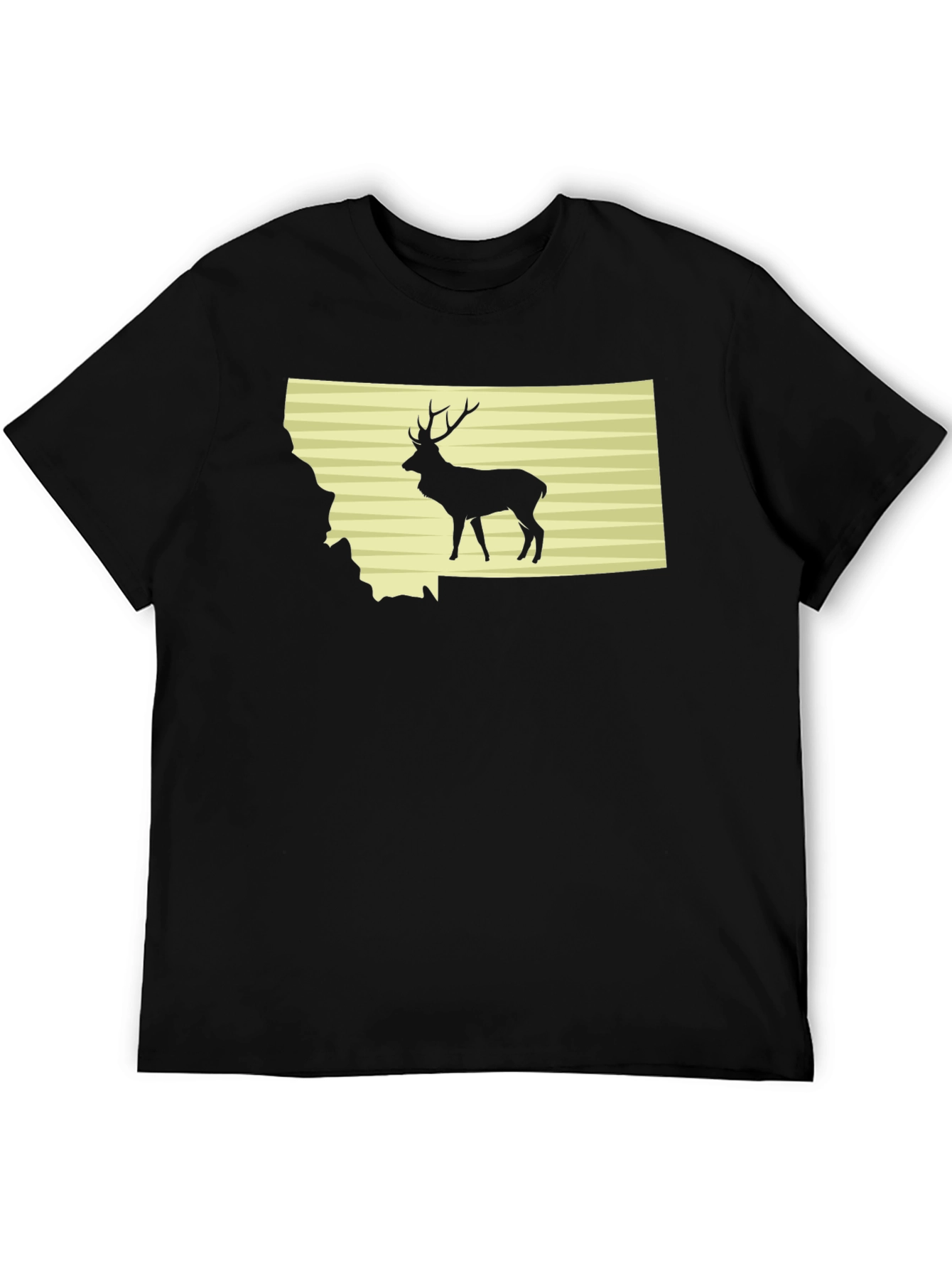 Montana Deer Graphic Tee - Black