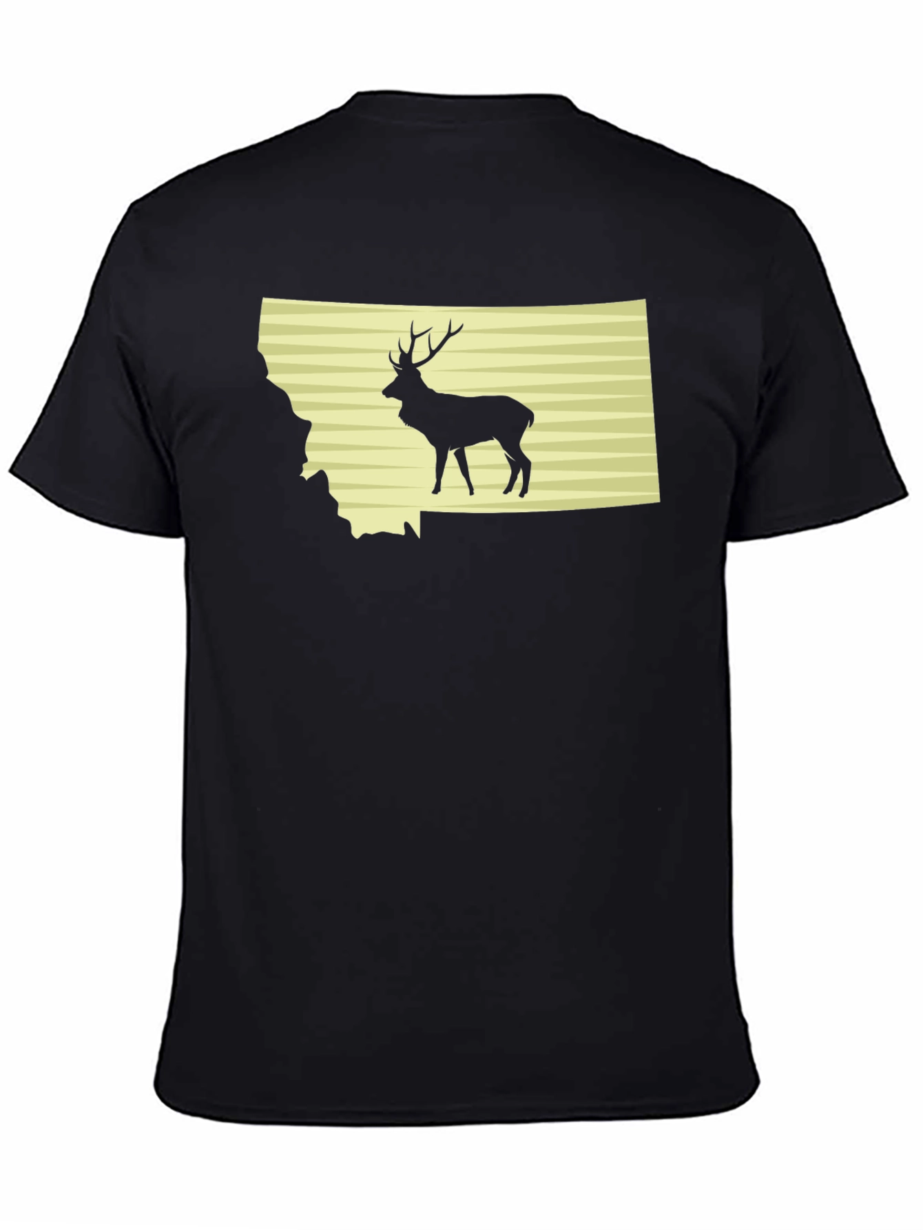 Montana Deer Graphic Tee - Black