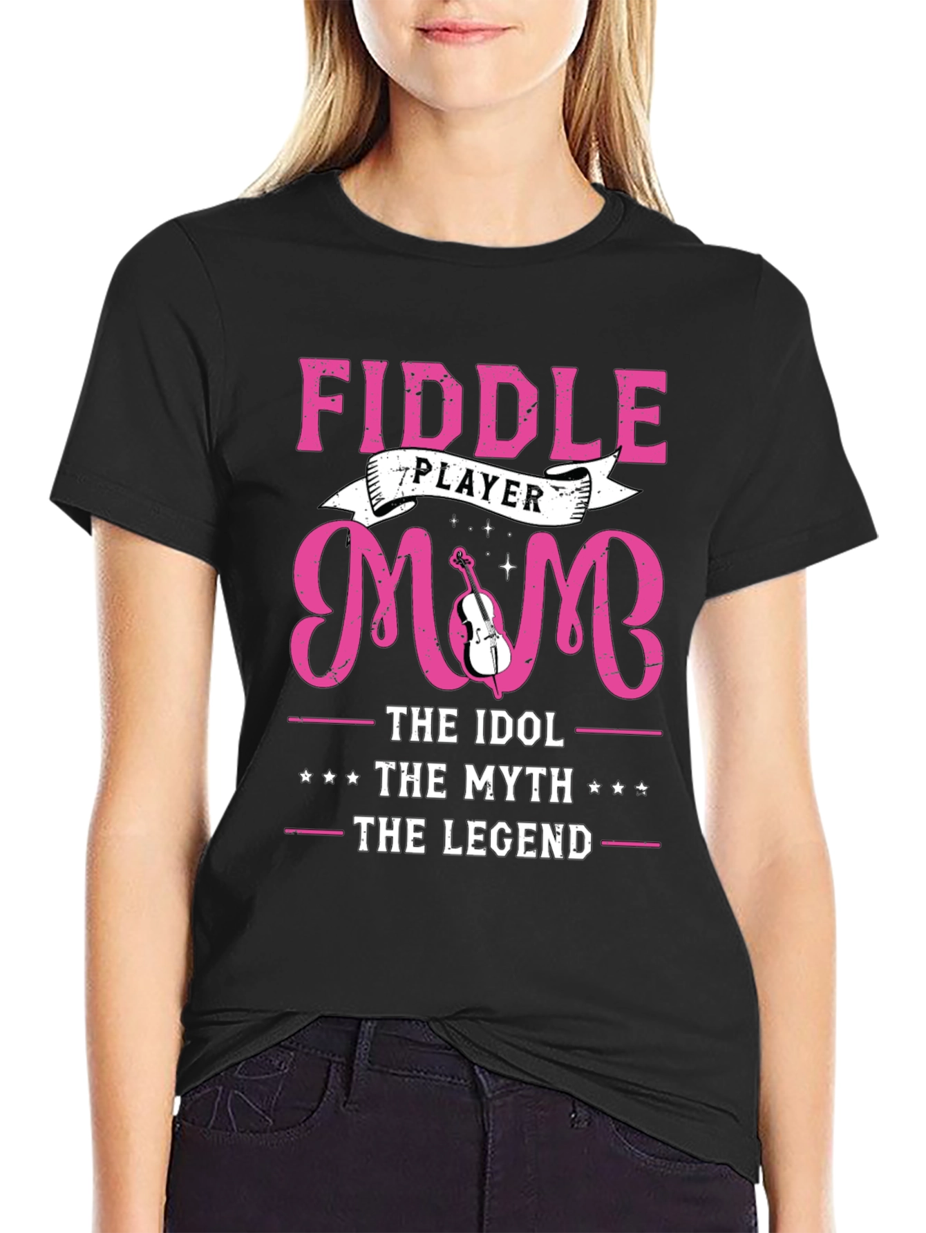 Fiddle Player Mom T-Shirt - Idol Myth Legend