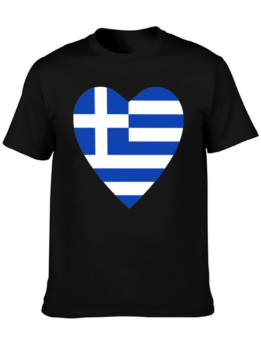 Greek Flag Heart T-Shirt