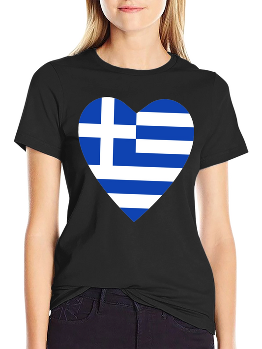 Greek Flag Heart T-Shirt